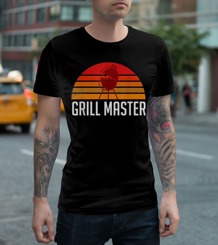 Grill Master BBQ Pit Sunset T-Shirt