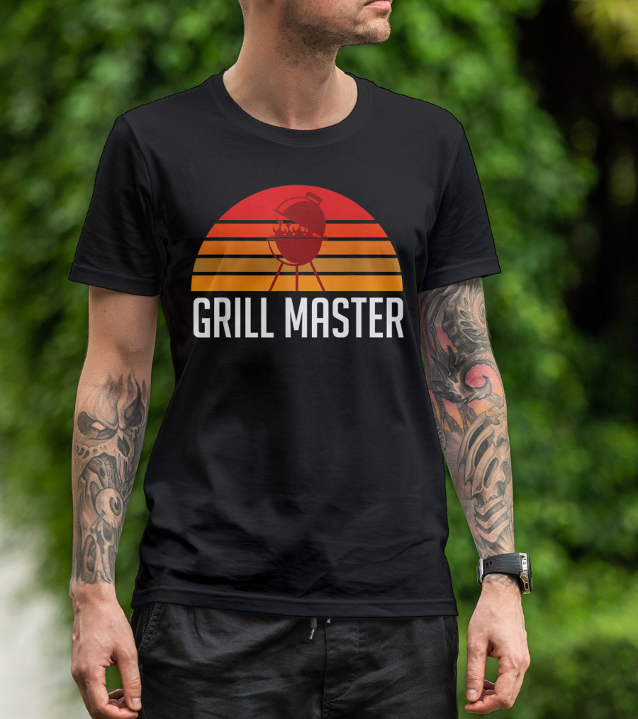 Grill Master BBQ Pit Sunset T-Shirt