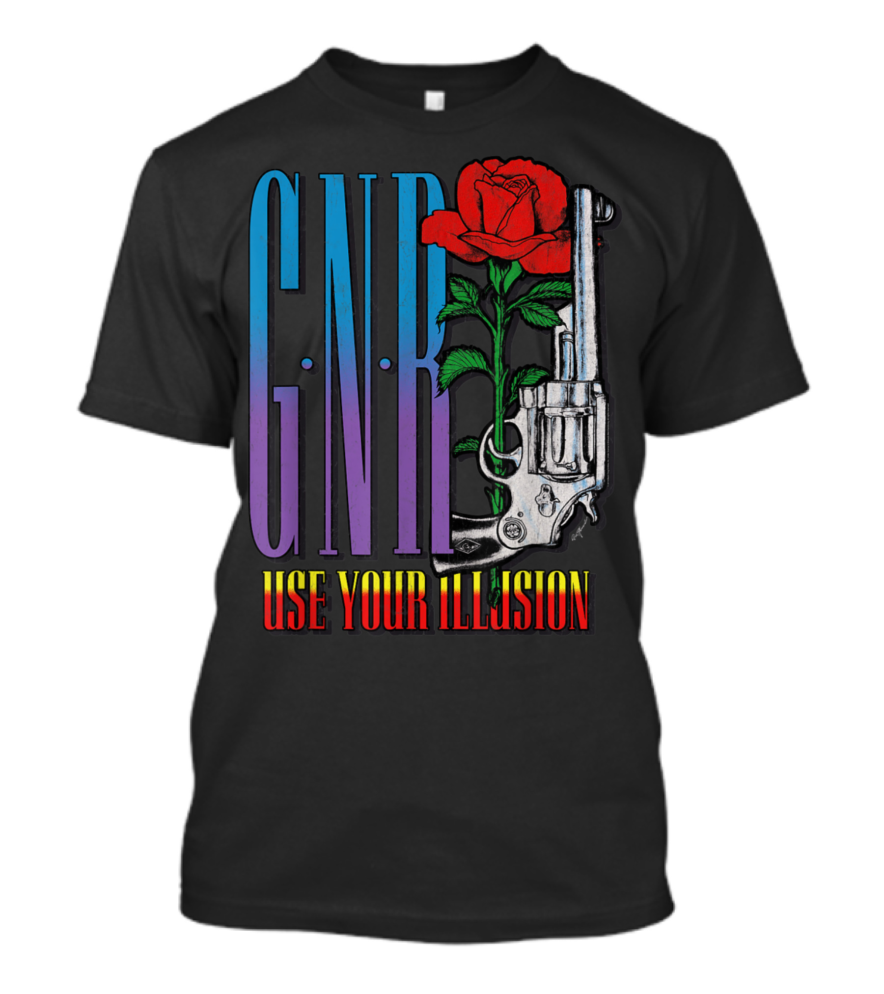 GNR Use Your Illusion Gun And Rose T-Shirt