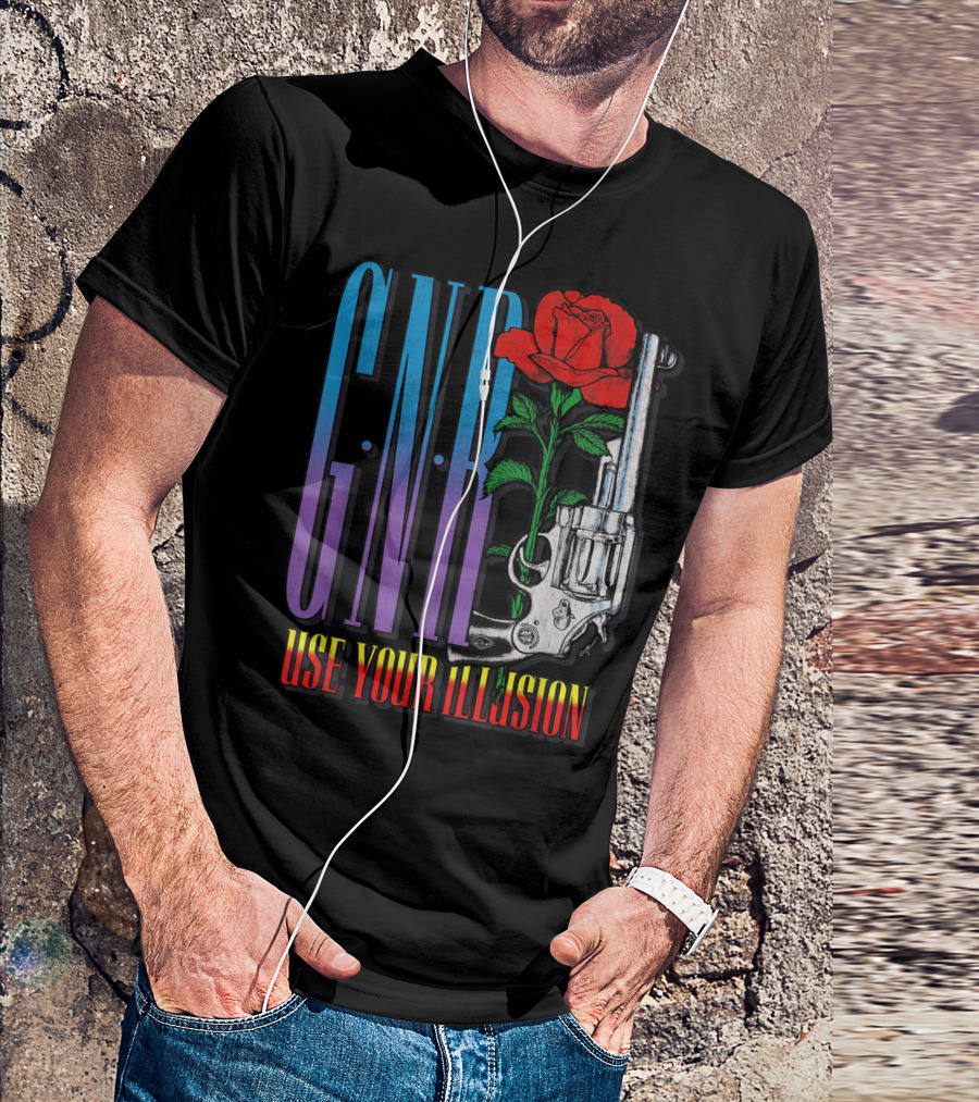GNR Use Your Illusion Gun And Rose T-Shirt