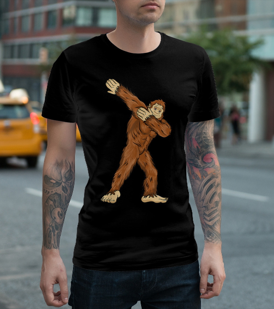 Bigfoot Loves Dabbing Dab Funny I Believe T-Shirt