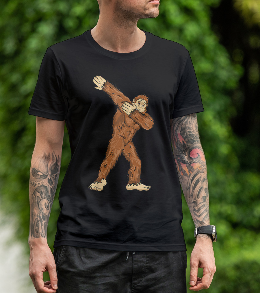 Bigfoot Loves Dabbing Dab Funny I Believe T-Shirt