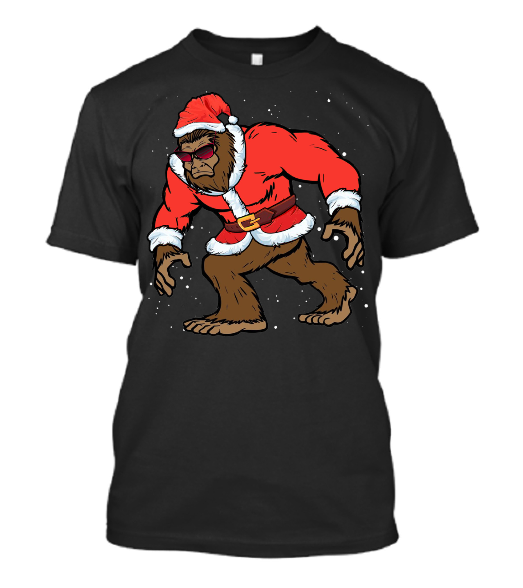 Santa Bigfoot Christmas T-Shirt
