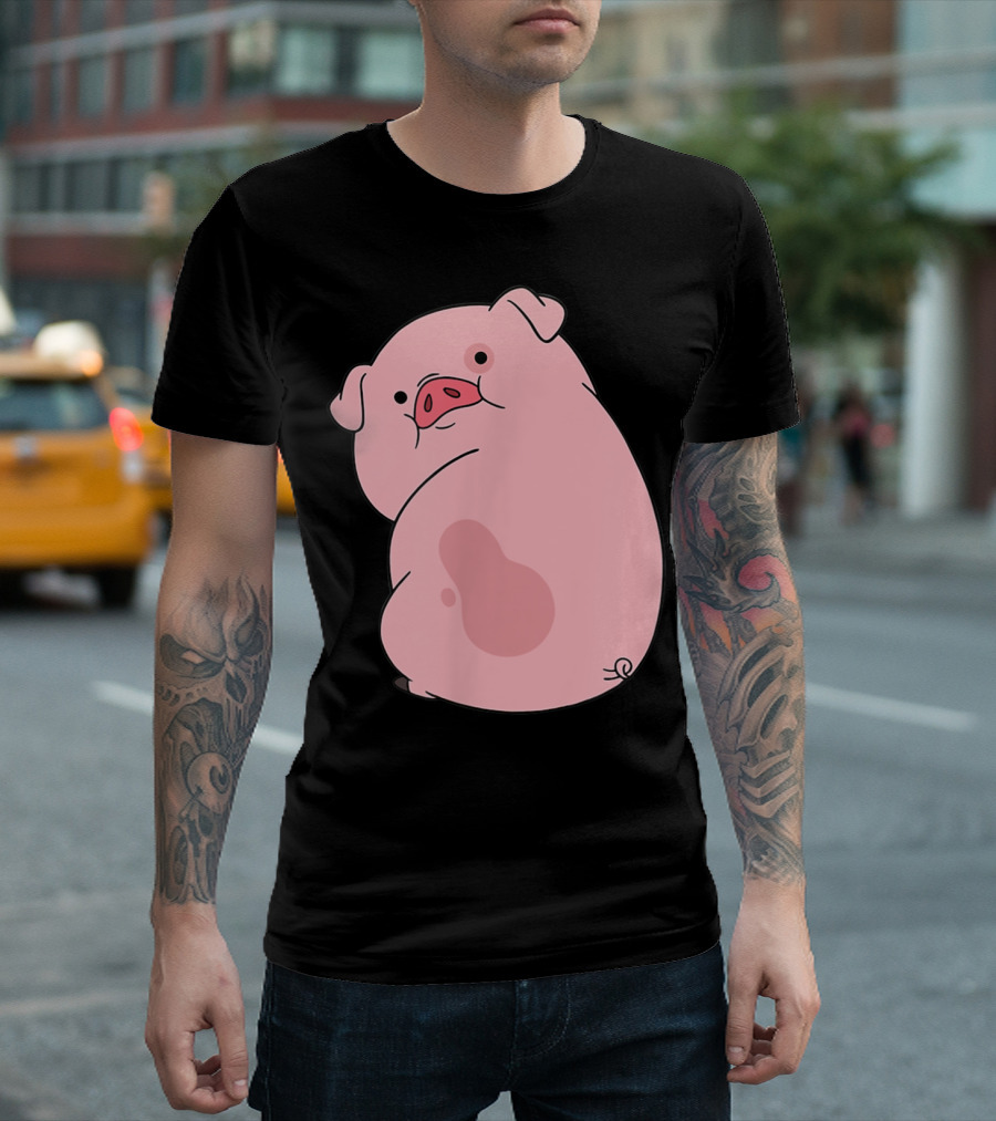 Disney Channel Gravity Falls Waddles The Pig Cute Cartoon Character T-Shirt