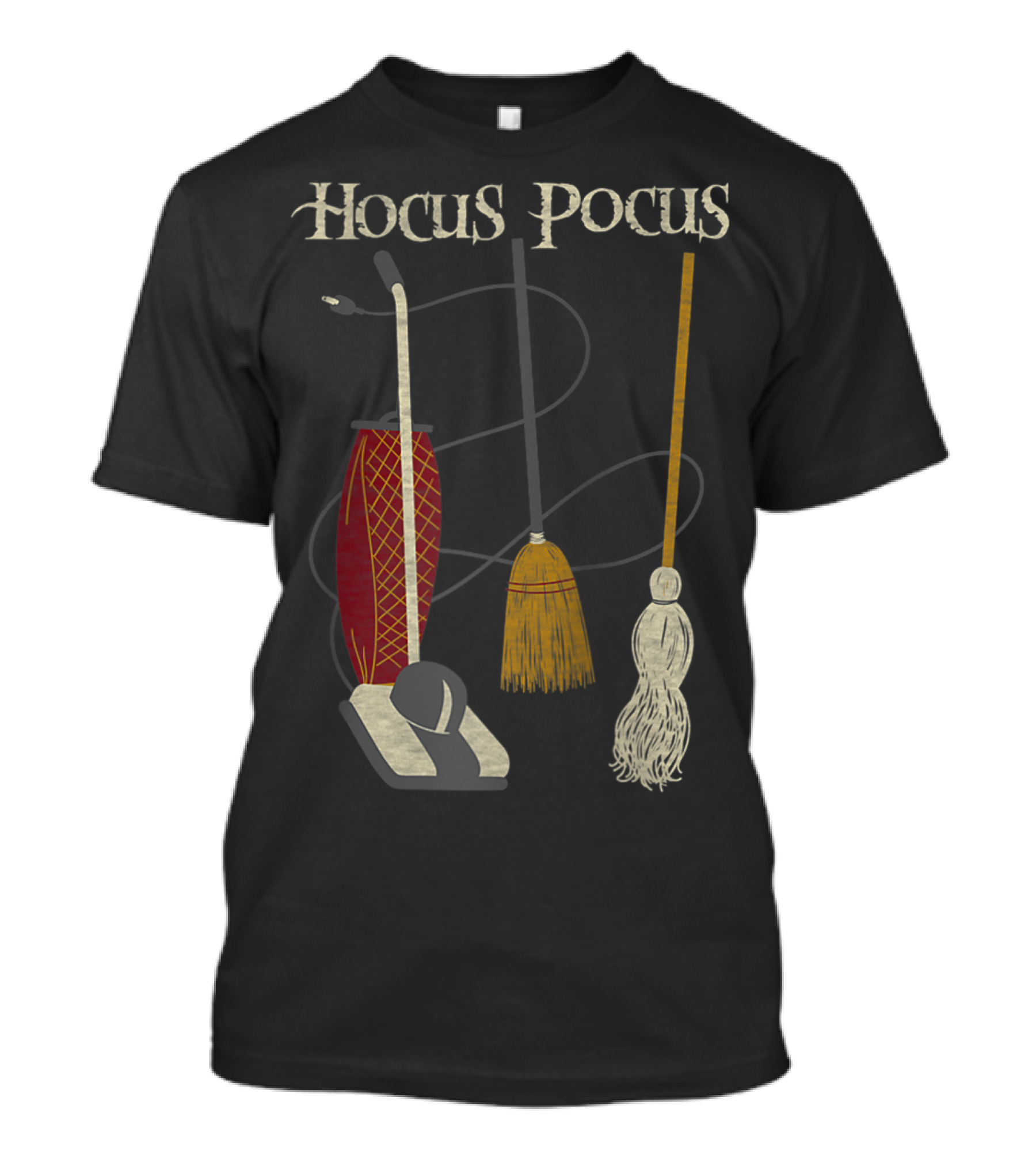 Hocus Pocus Witch Broomstick Rides Vacuum Mop T-Shirt
