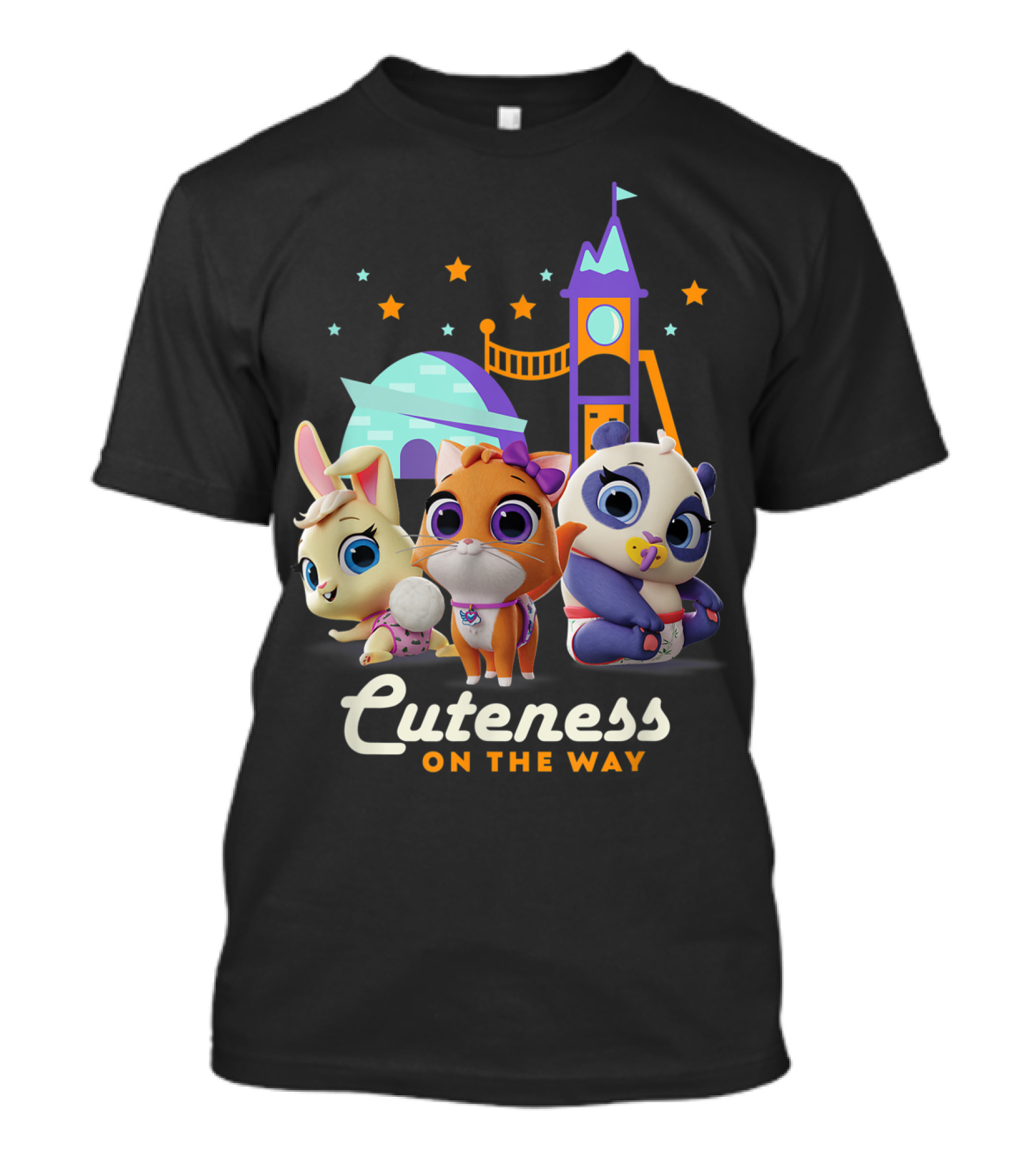 Disney Junior Tots Cuteness On The Way Adorable Animal Characters With Bridge And Stars T-Shirt