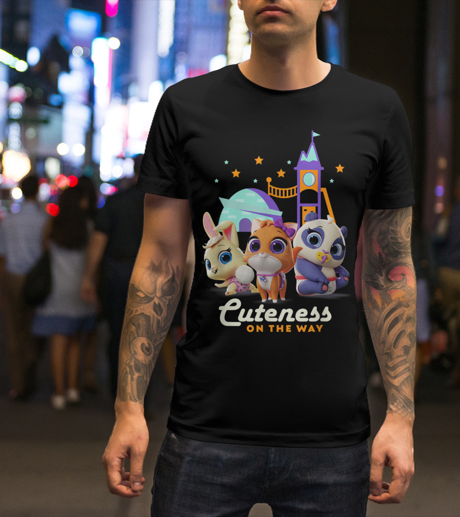 Disney Junior Tots Cuteness On The Way Adorable Animal Characters With Bridge And Stars T-Shirt