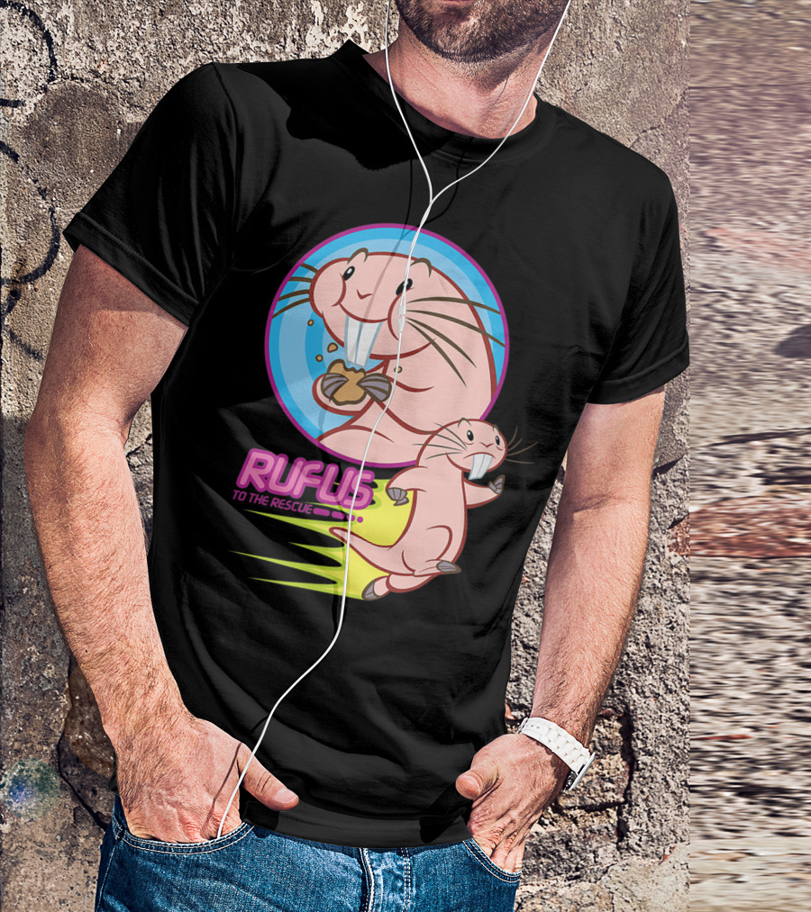 Rufus To The Rescue Disney Kim Possible Animated Character Adventure T-Shirt