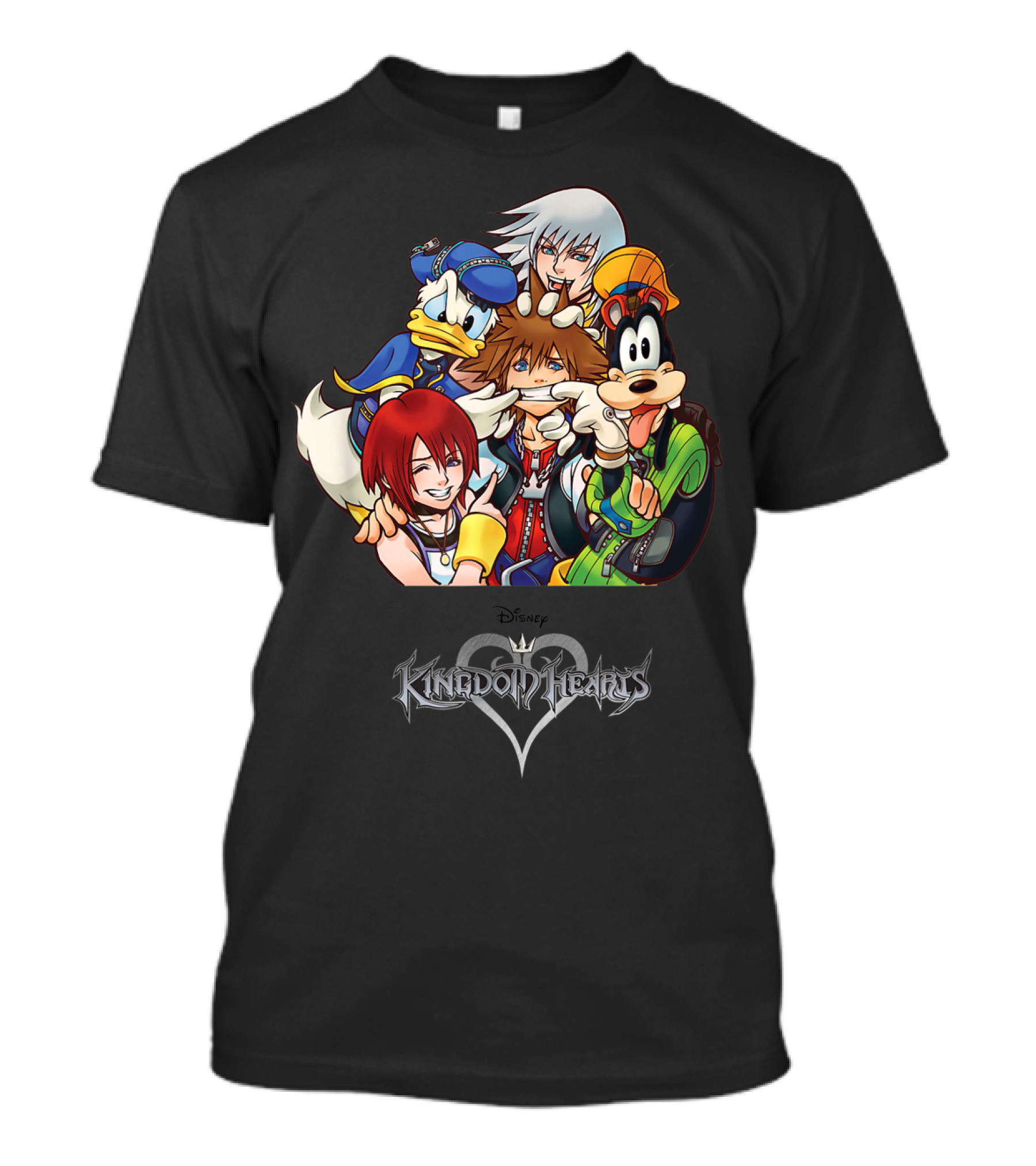 Disney Kingdom Hearts Sora Kairi Riku Goofy Donald Group T-Shirt