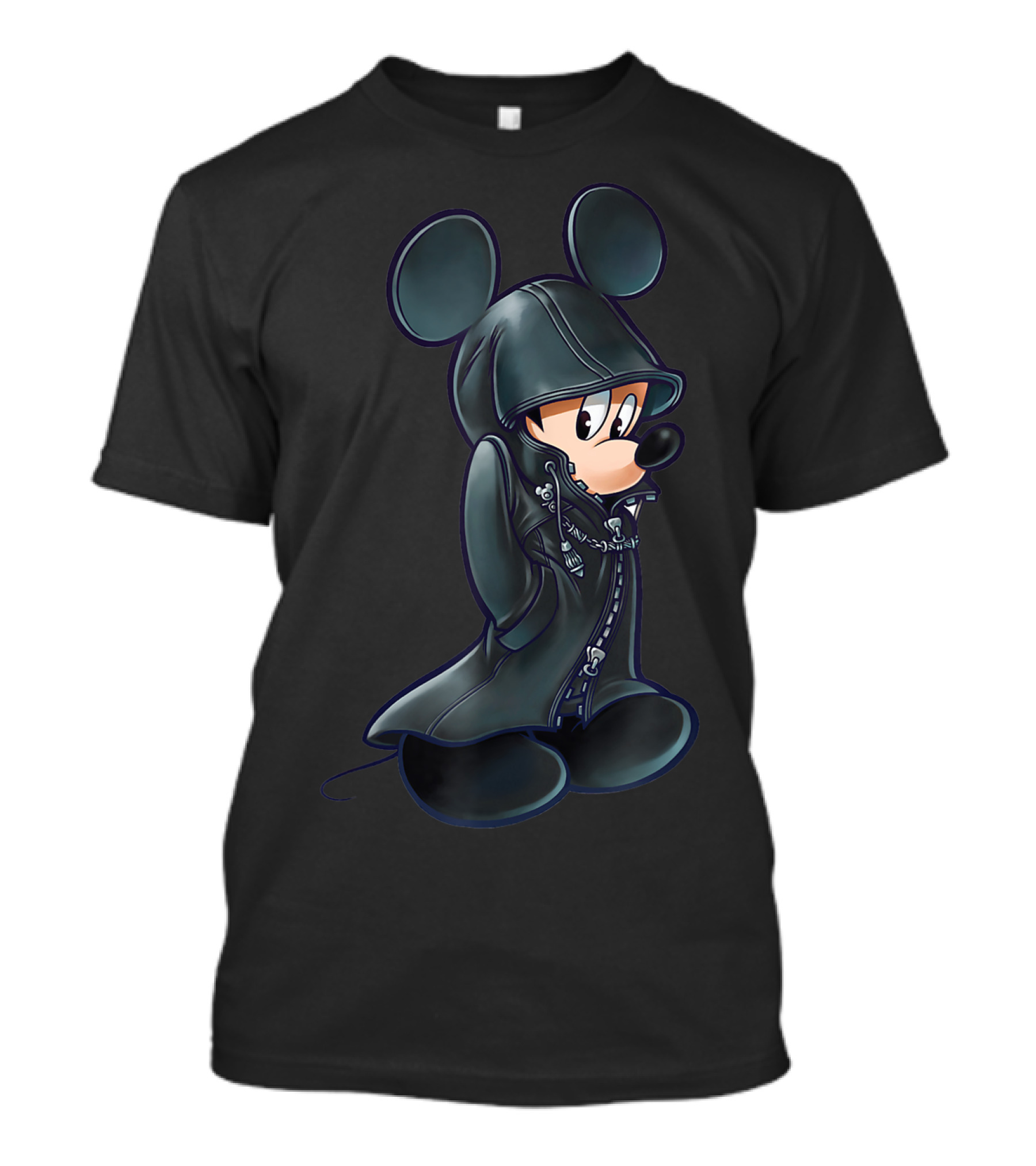 King Mickey In Black Hooded Coat From Disney Kingdom Hearts T-Shirt