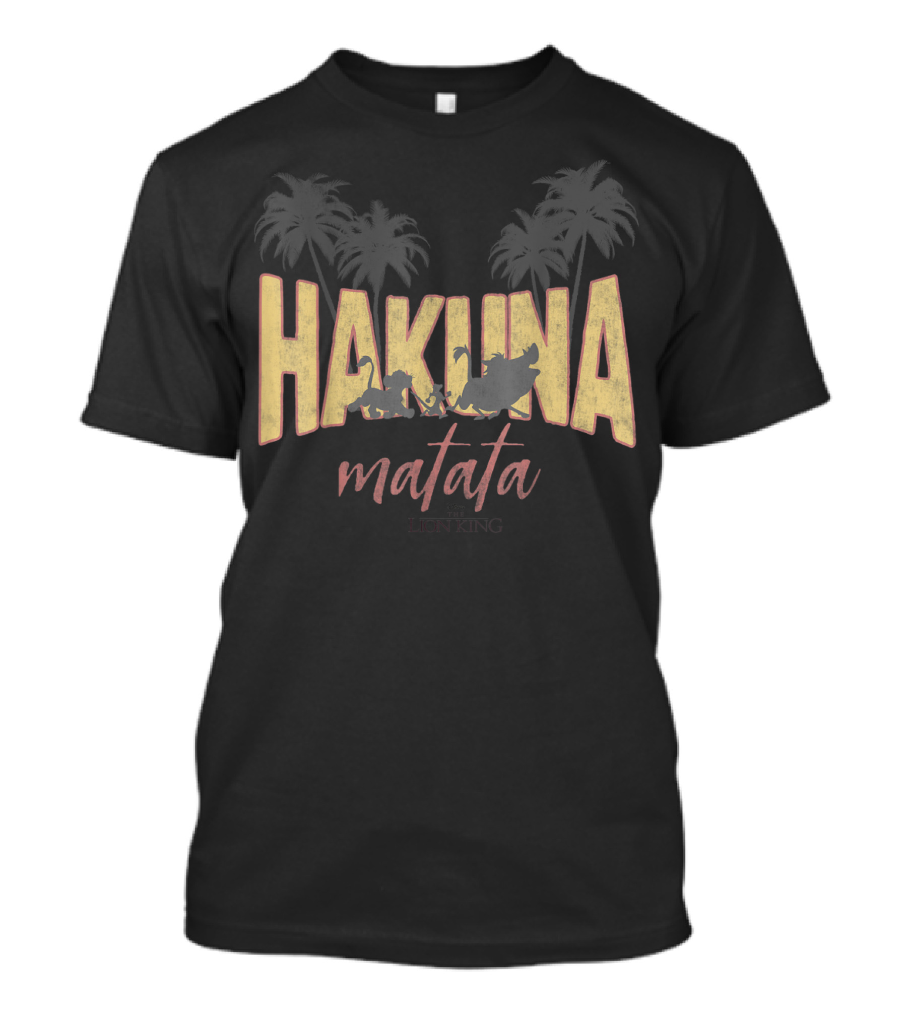 Disney Lion King Vintage Hakuna Matata Silhouette Palm Trees T-Shirt