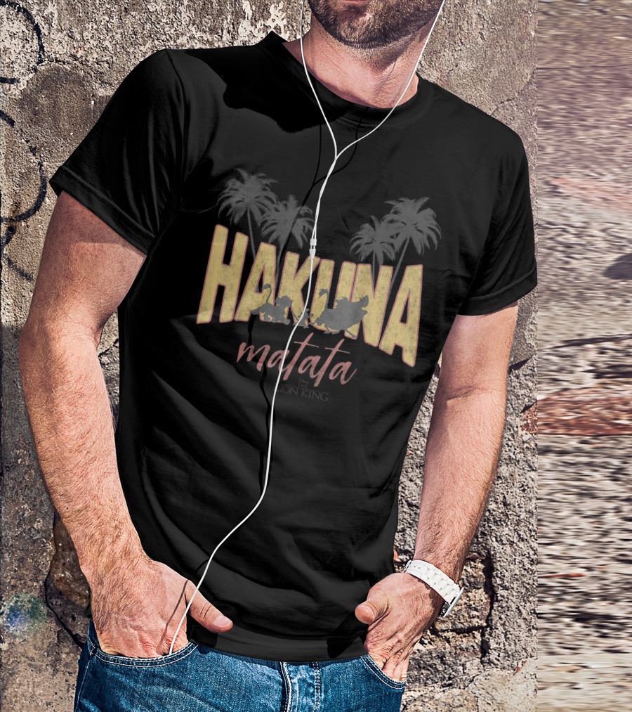 Disney Lion King Vintage Hakuna Matata Silhouette Palm Trees T-Shirt