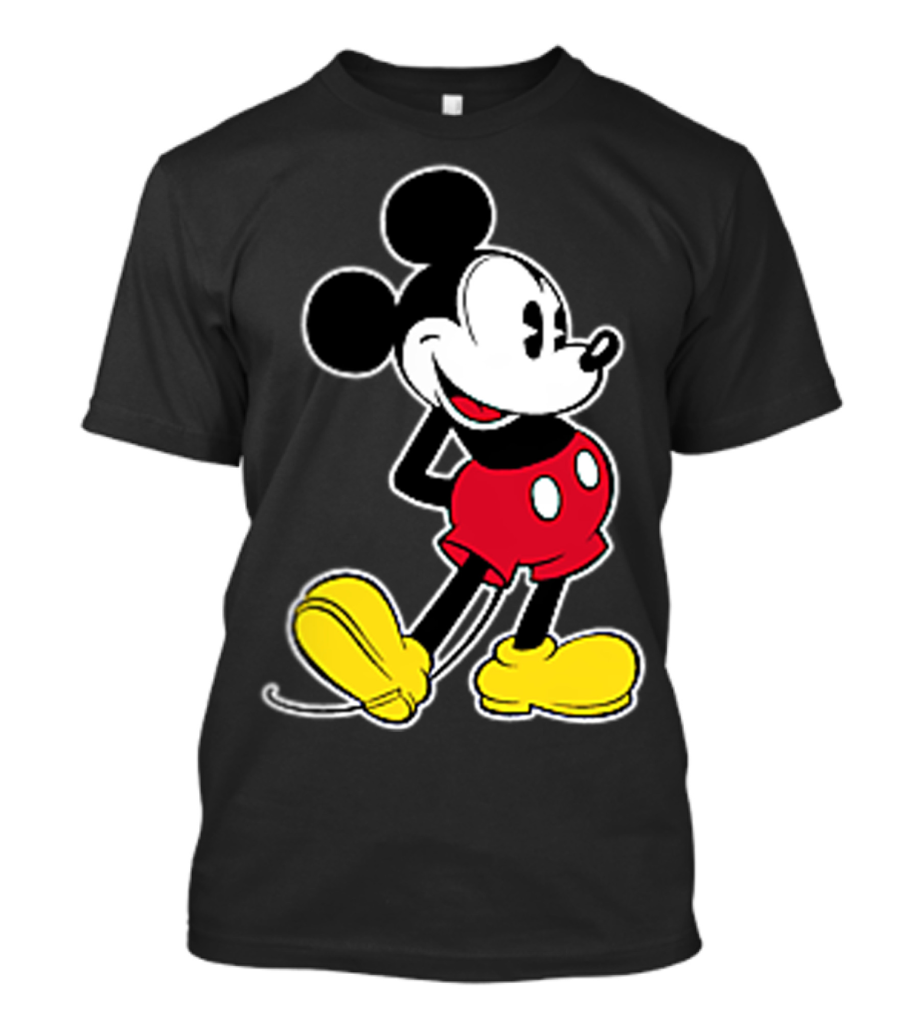 Disney Mickey Mouse Classic Pose Iconic Red Shorts Yellow Shoes T-Shirt