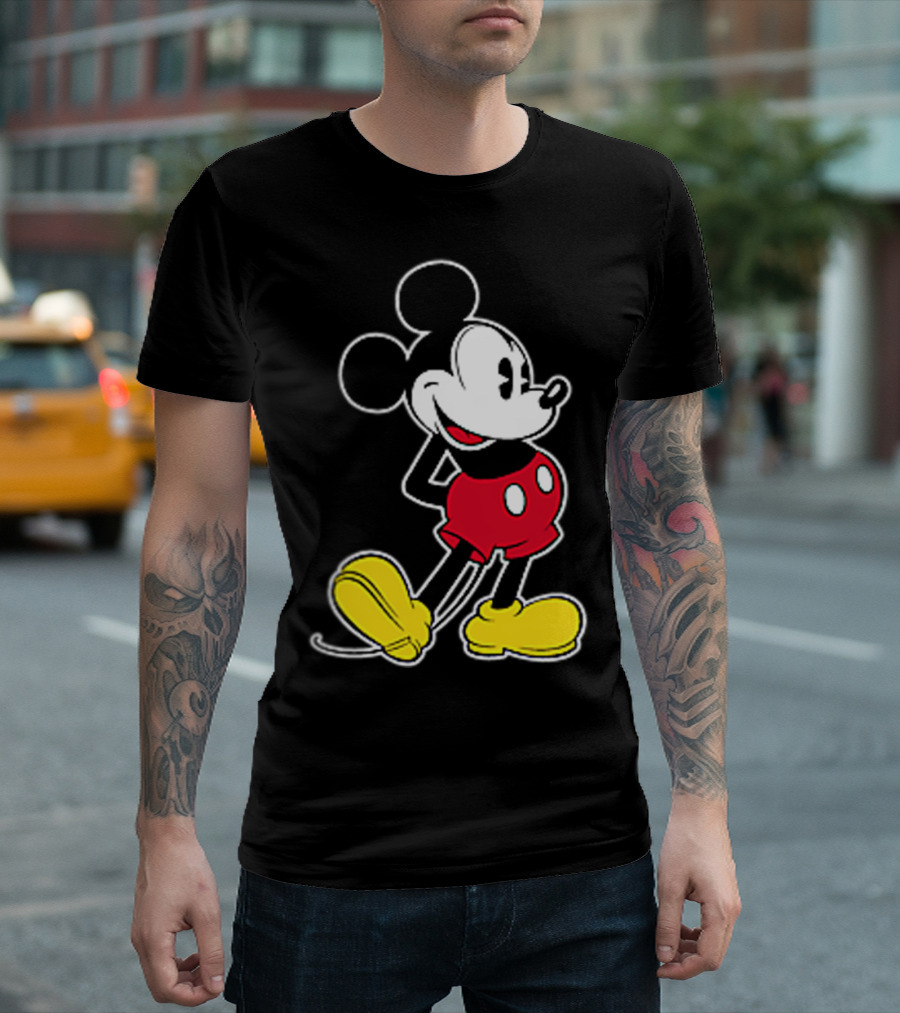 Disney Mickey Mouse Classic Pose Iconic Red Shorts Yellow Shoes T-Shirt