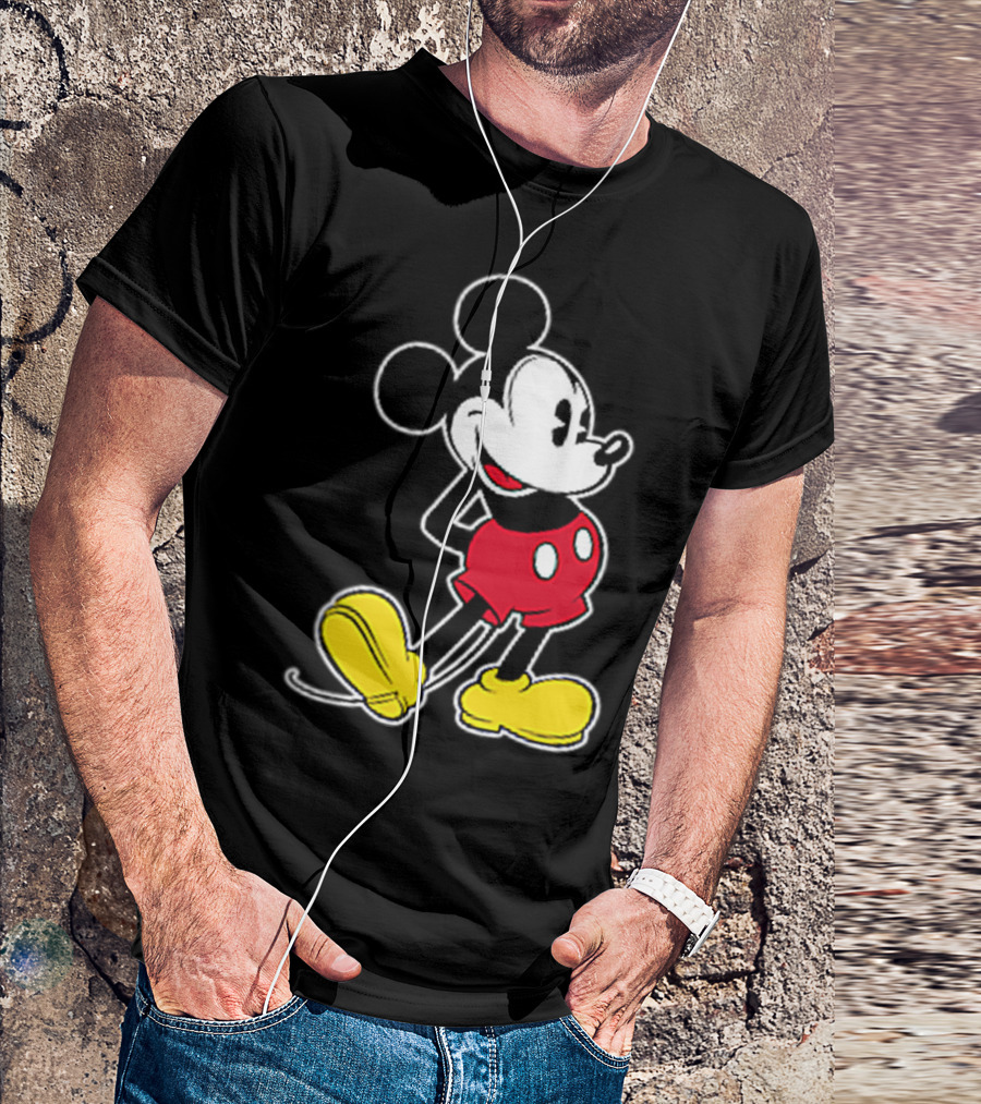 Disney Mickey Mouse Classic Pose Iconic Red Shorts Yellow Shoes T-Shirt