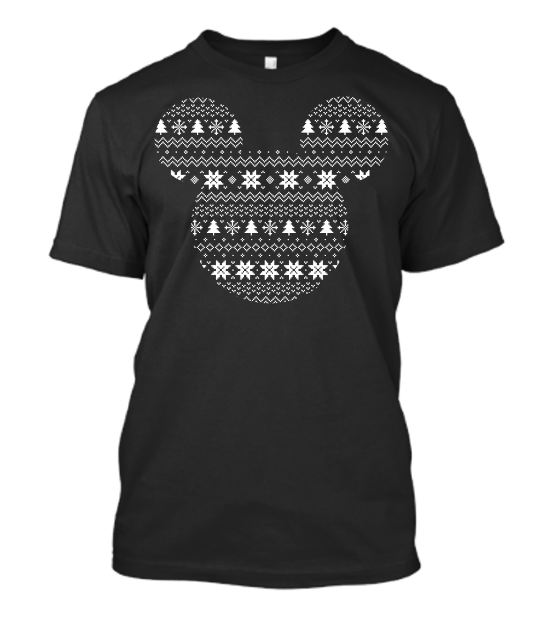 Disney Mickey Mouse Icon Christmas Pattern Holiday T-Shirt