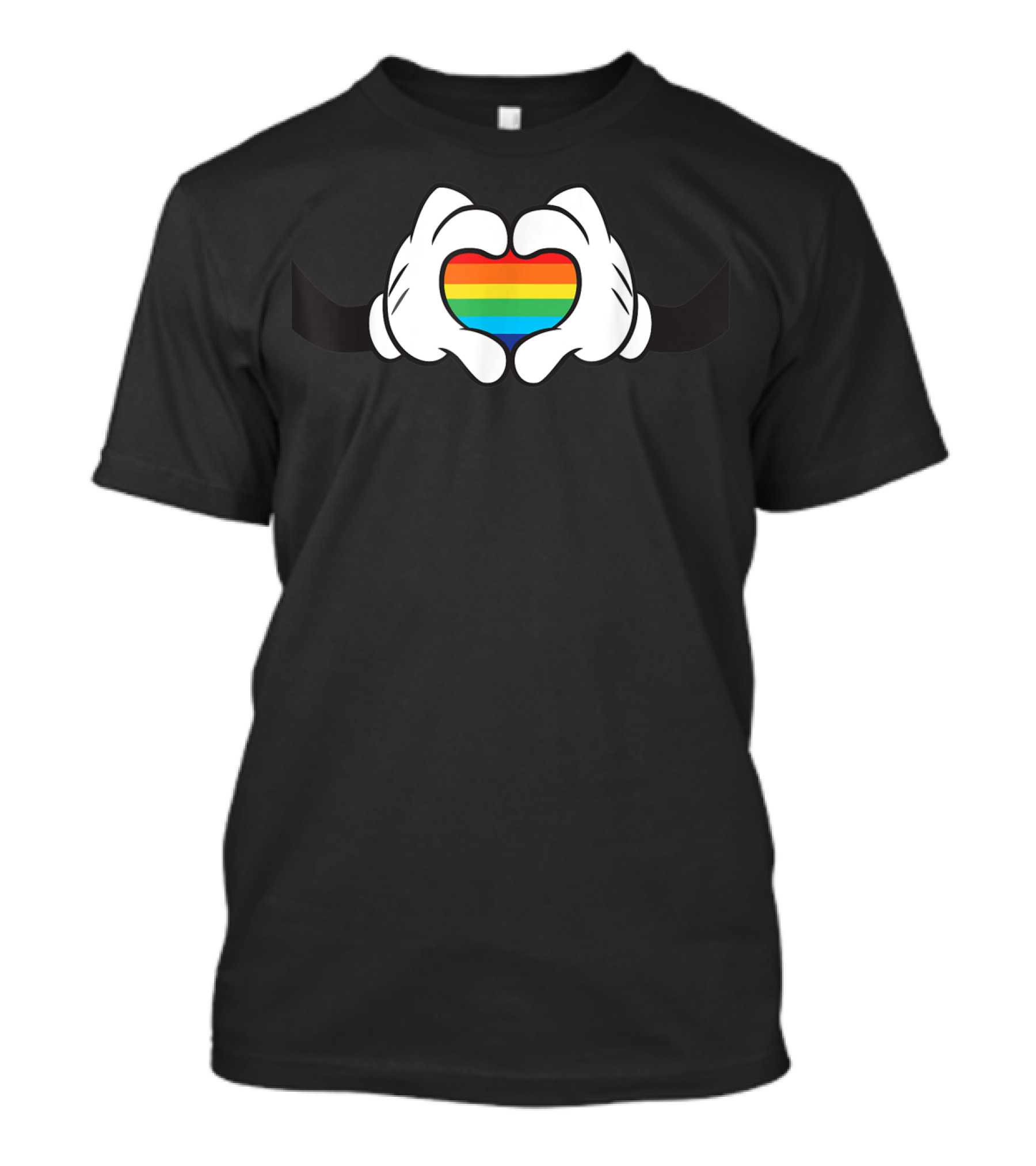 Disney Mickey Mouse Hands Heart Rainbow T-Shirt