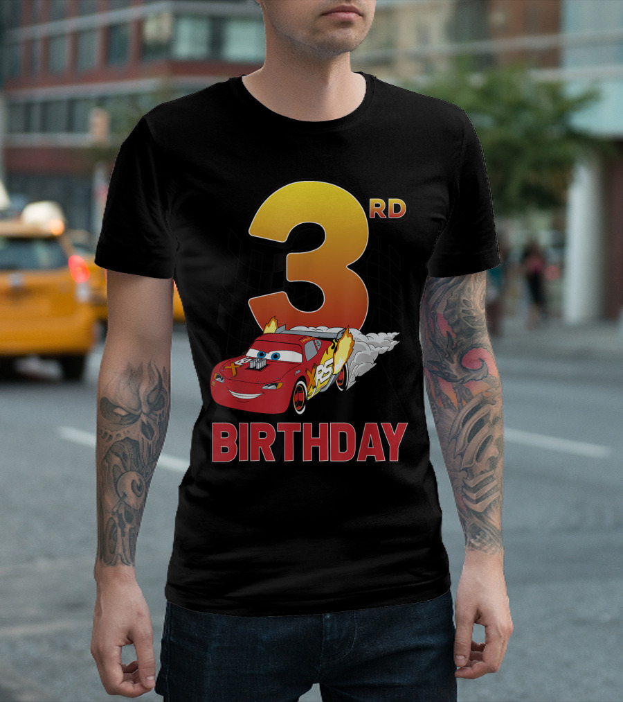 Disney Pixar Cars Lightning McQueen 3rd Birthday T-Shirt