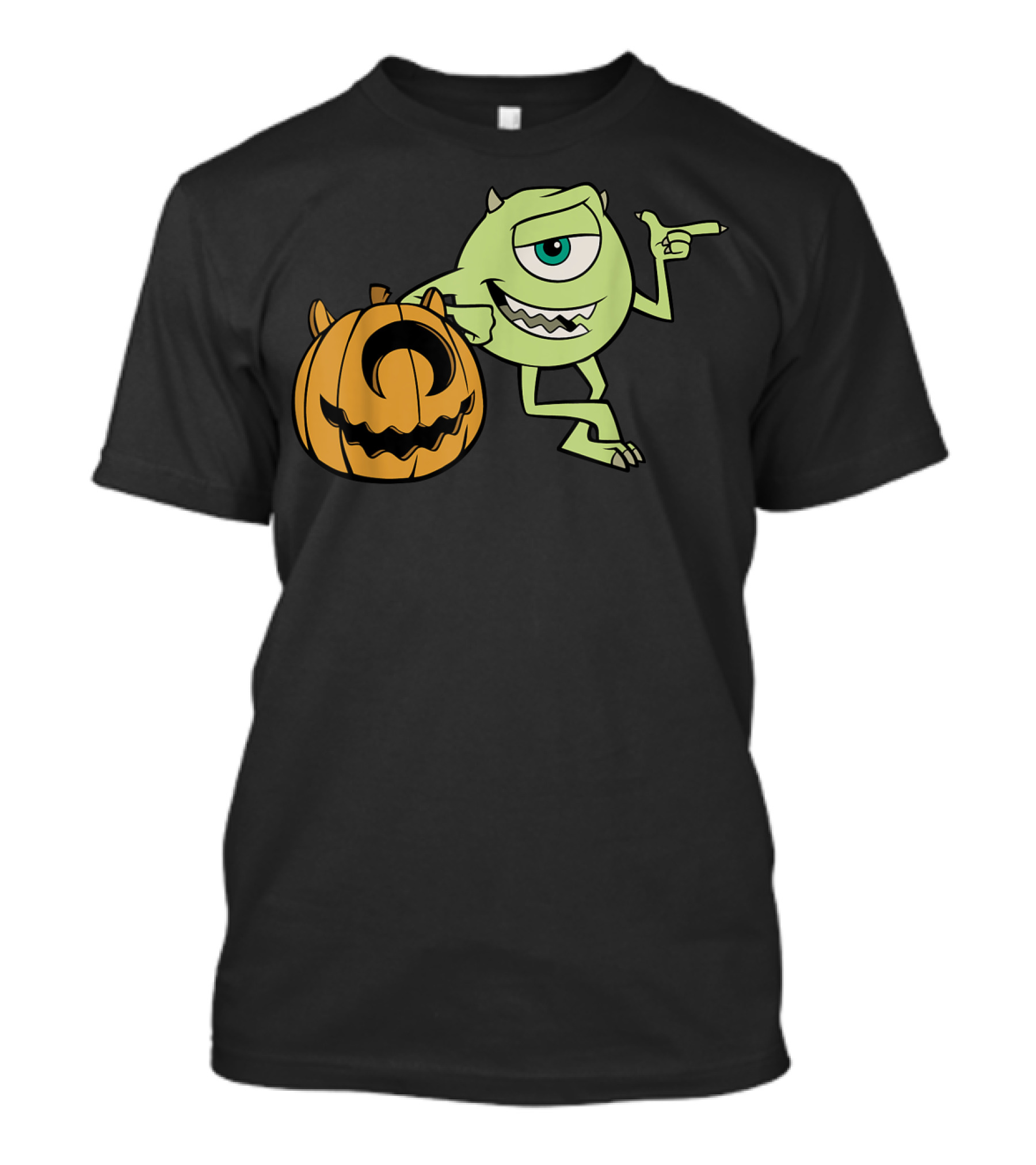 Disney Pixar Mike Wazowski Halloween Pumpkin Pose T-Shirt