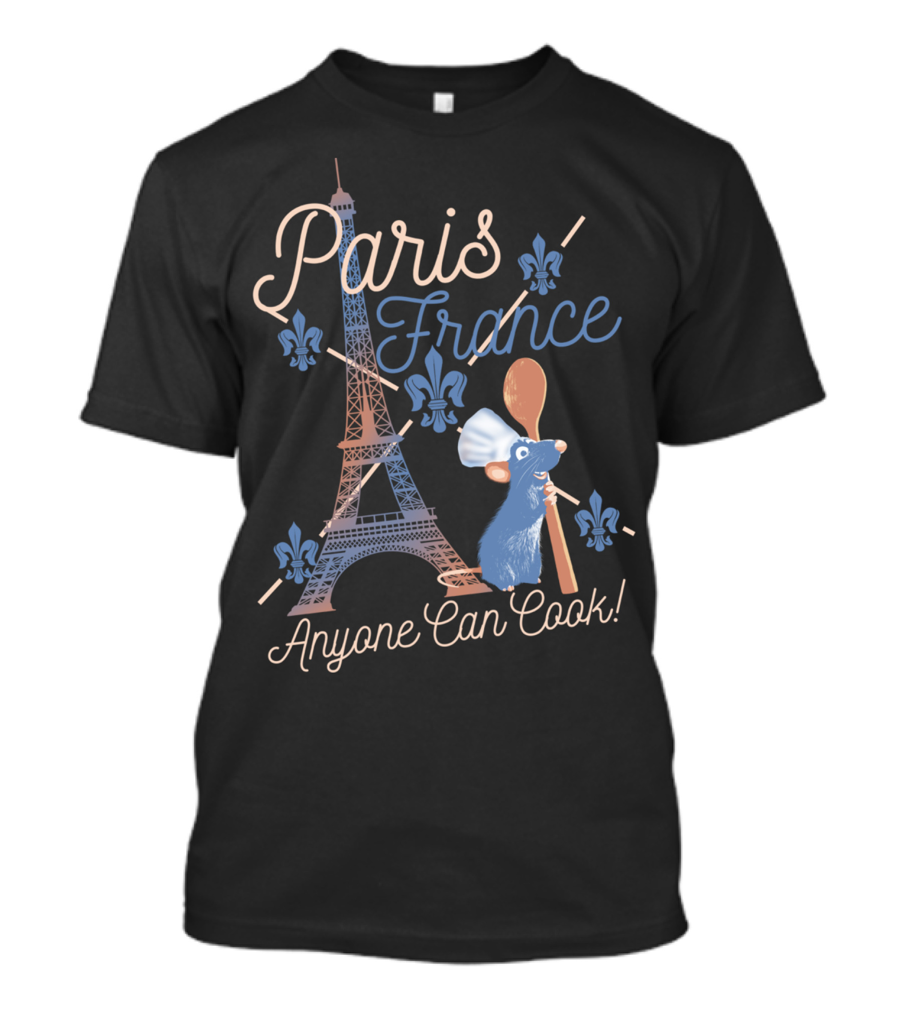 Paris France Anyone Can Cook Eiffel Tower Remy T-Shirt