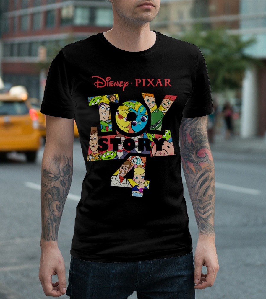 Disney Pixar Toy Story 4 Characters Collage T-Shirt