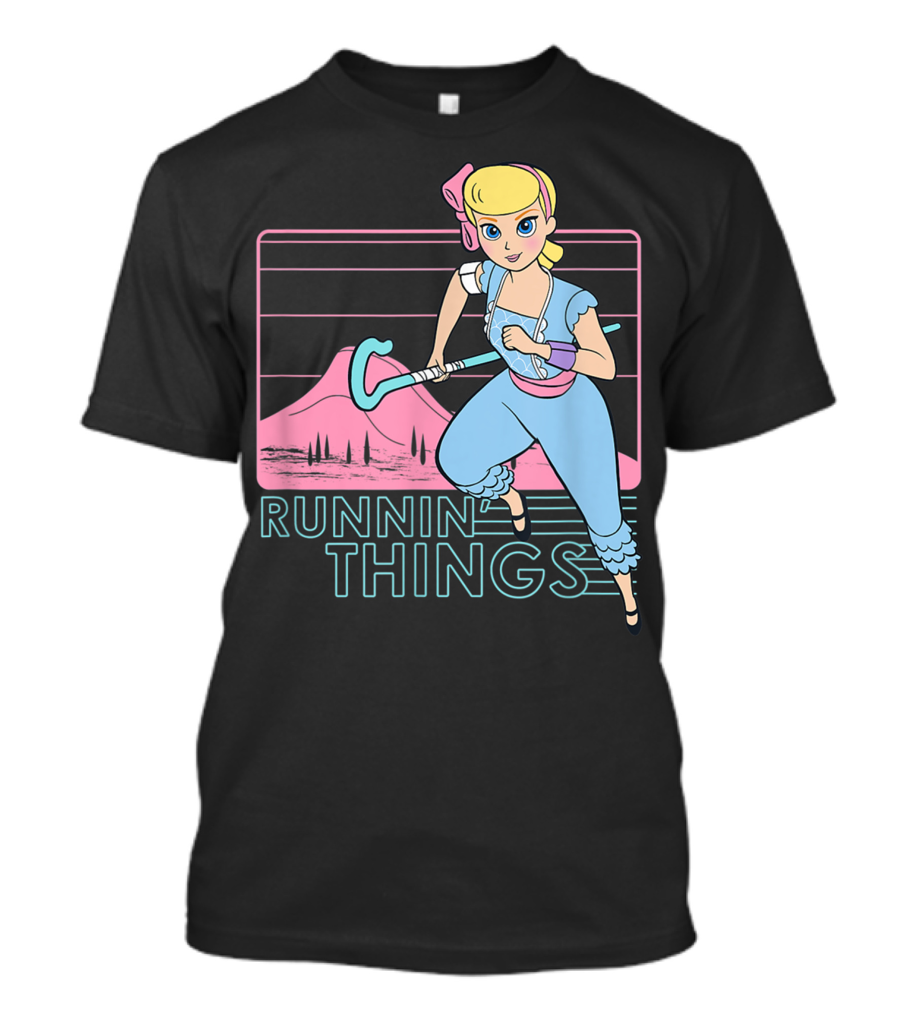 Disney Pixar Toy Story 4 Bo Peep Runnin' Things Retro 80s T-Shirt