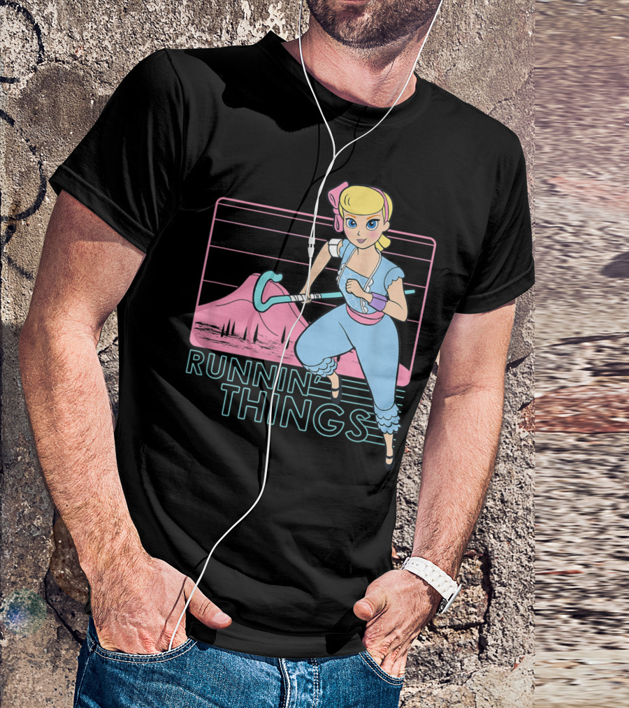 Disney Pixar Toy Story 4 Bo Peep Runnin' Things Retro 80s T-Shirt