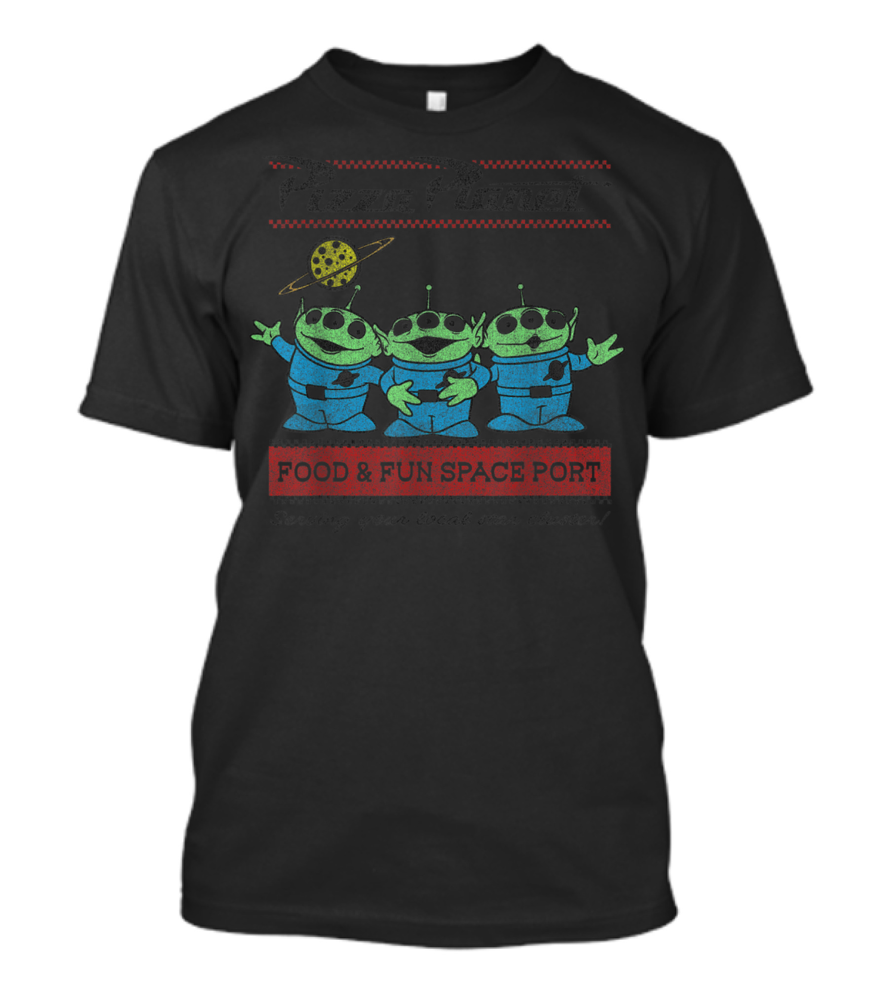Pizza Planet Toy Story Aliens Food And Fun Space Port T-Shirt