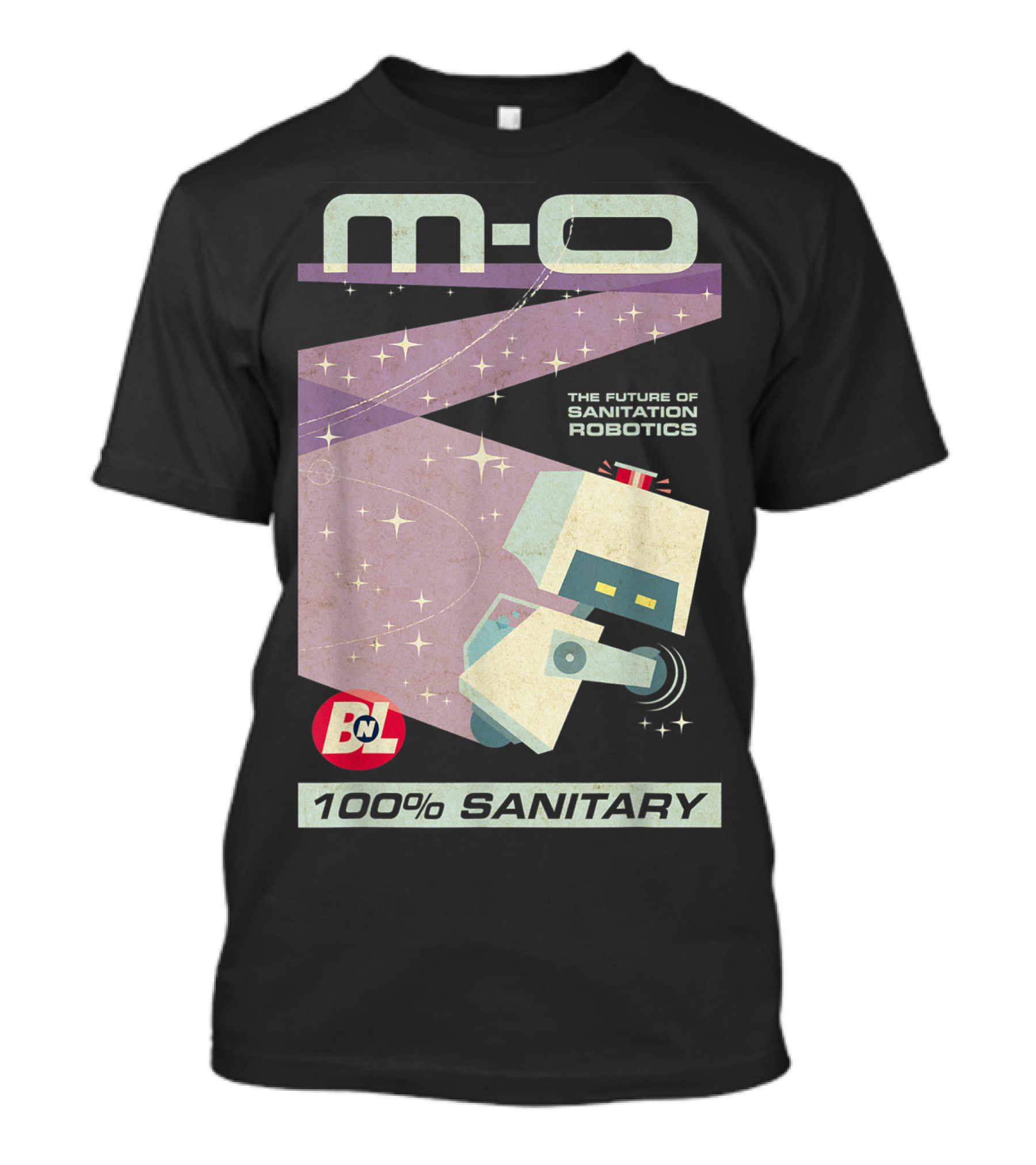 M-O 100% Sanitary The Future Of Sanitation Robotics Pixar Walle BnL T-Shirt