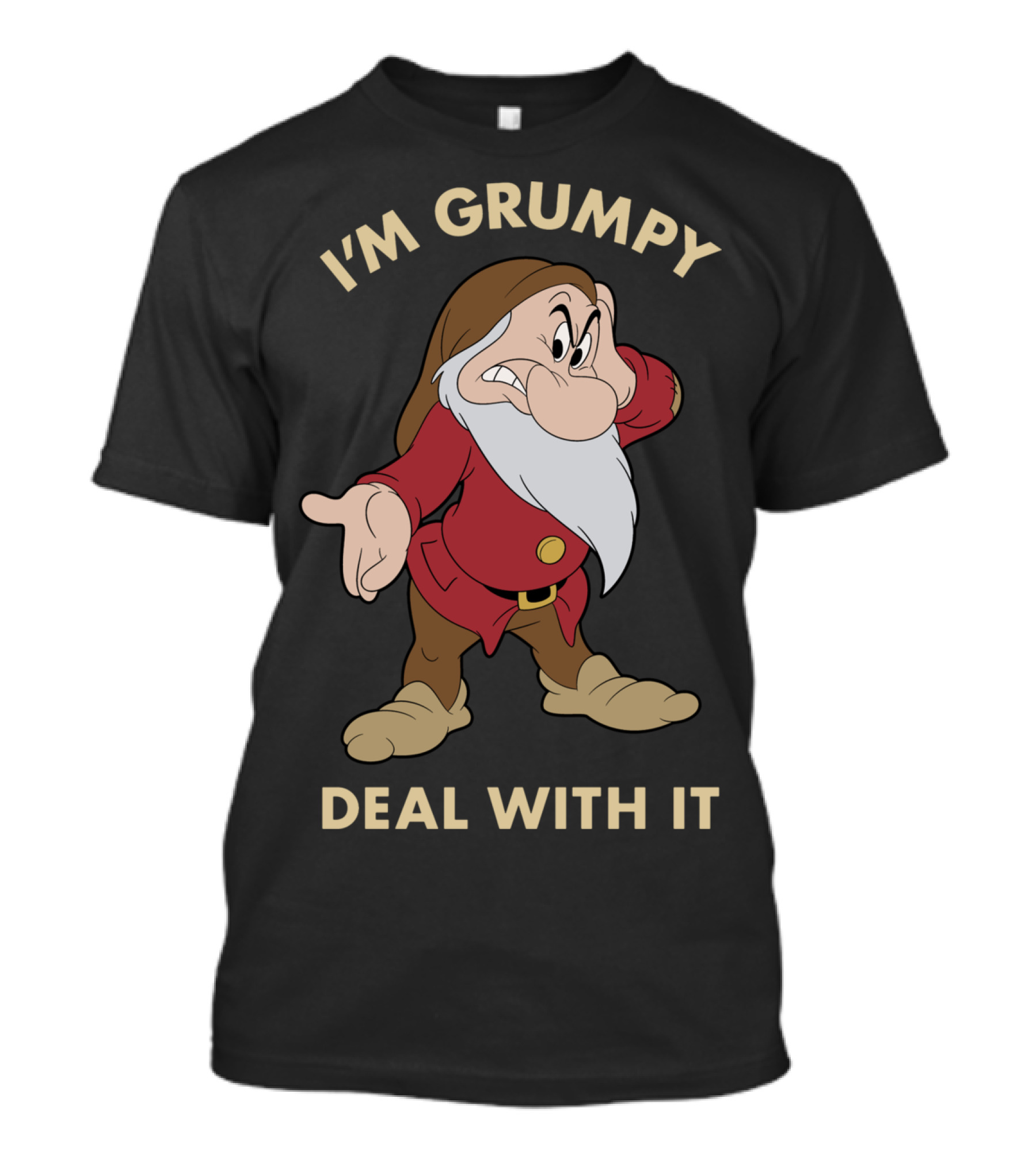 Grumpy Disney Snow White I'm Grumpy Deal With It T-Shirt