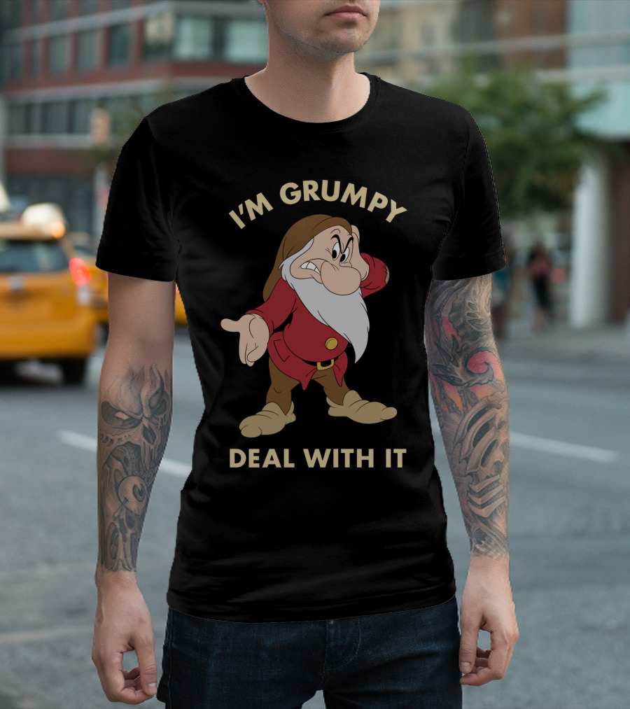 Grumpy Disney Snow White I'm Grumpy Deal With It T-Shirt