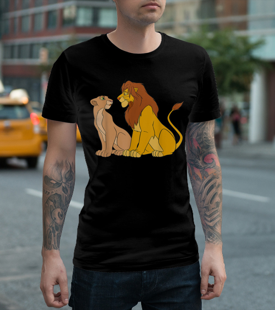 Disney The Lion King Simba And Nala Adult Characters T-Shirt