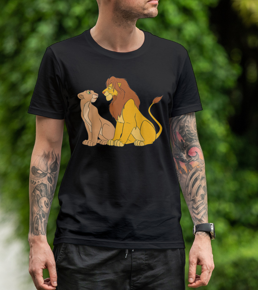 Disney The Lion King Simba And Nala Adult Characters T-Shirt