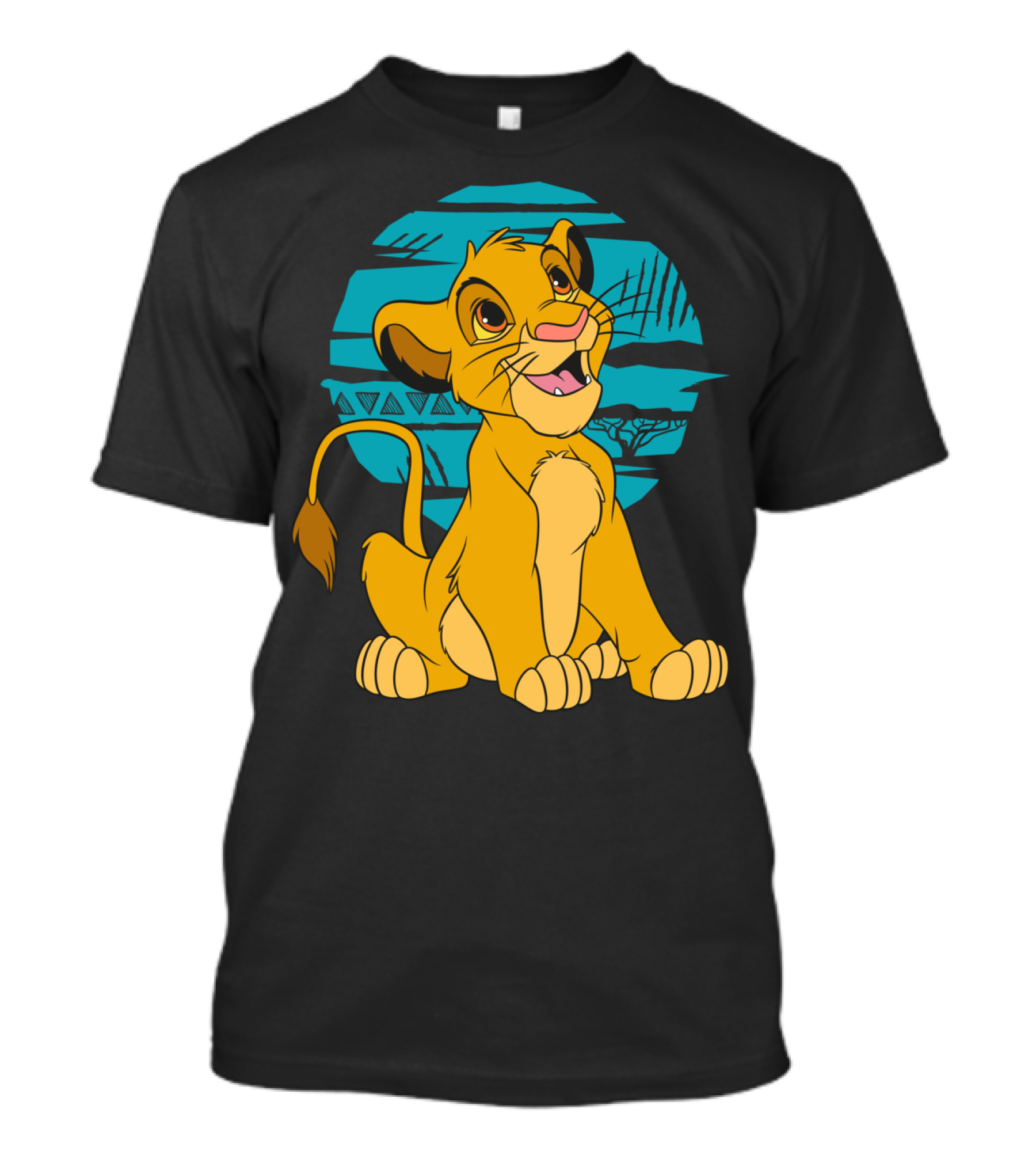 Disney The Lion King Young Simba African Savanna Scene T-Shirt