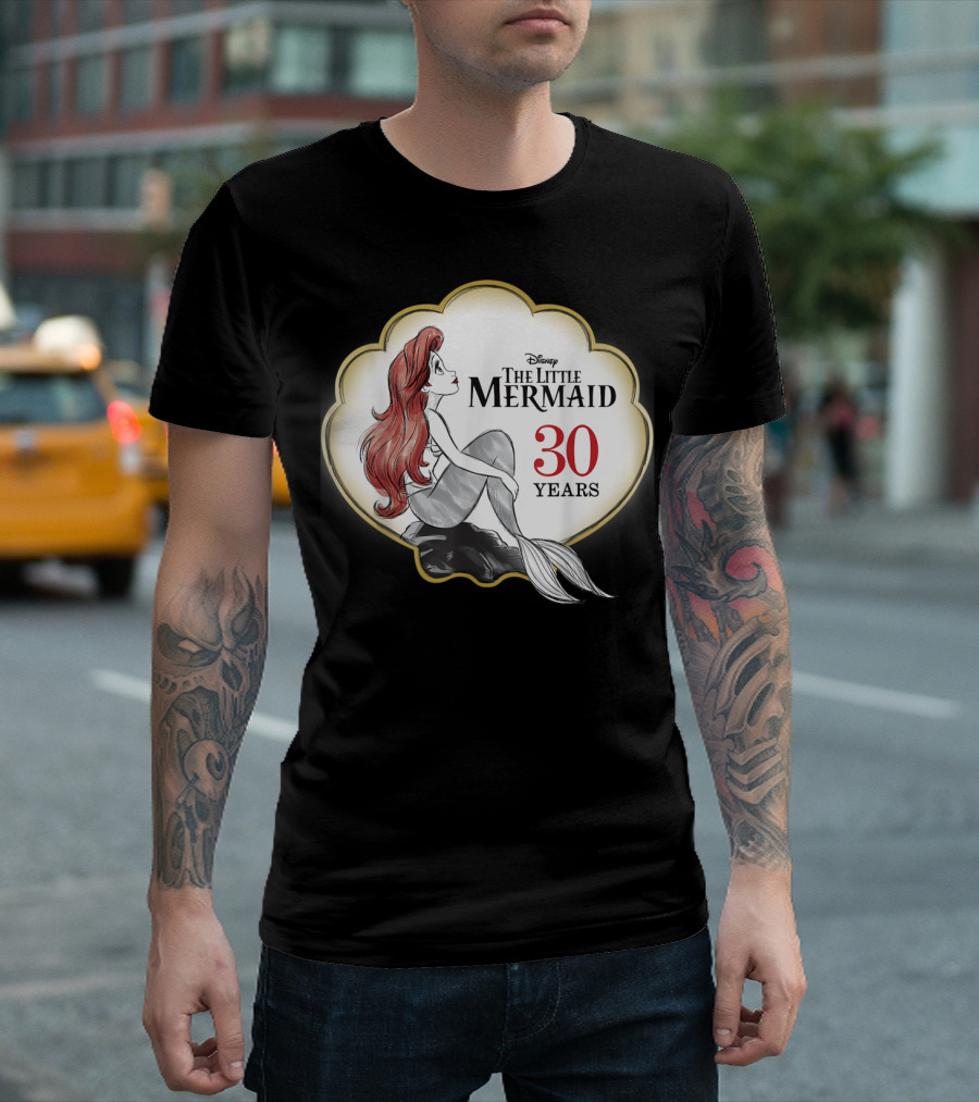 Disney The Little Mermaid 30 Years Anniversary Celebration Vintage Ariel T-Shirt