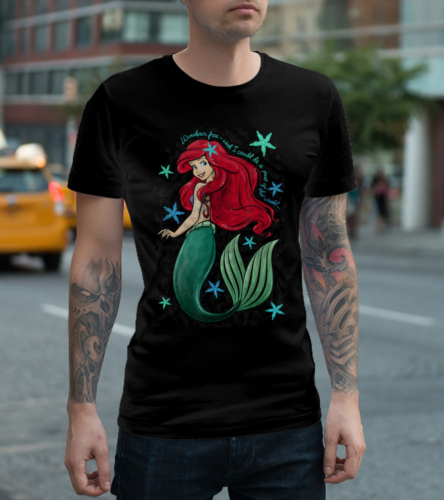 Disney The Little Mermaid Ariel Wanderin' Free Starfish Music T-Shirt