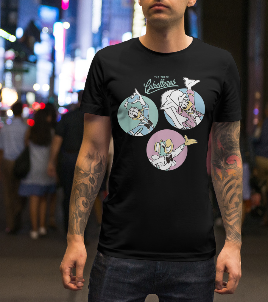 The Three Caballeros 1944 Donald Duck Disney Characters Trio T-Shirt