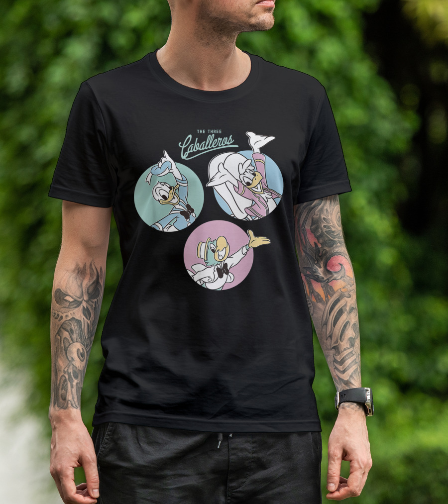 The Three Caballeros 1944 Donald Duck Disney Characters Trio T-Shirt