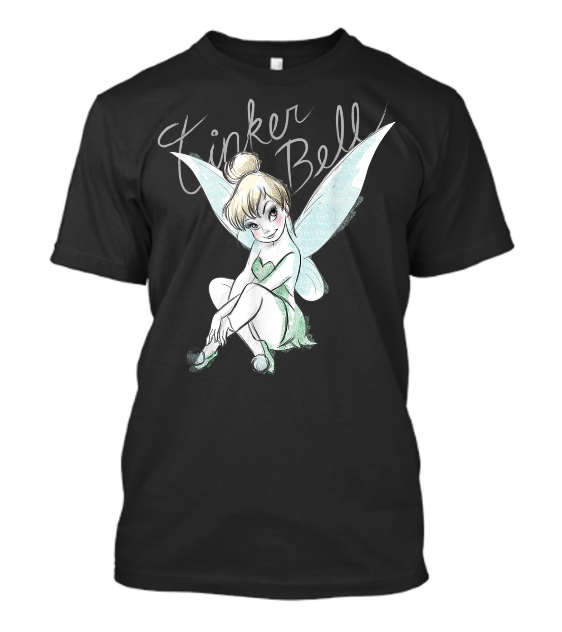 Disney Tinker Bell Sketch Sitting T-Shirt