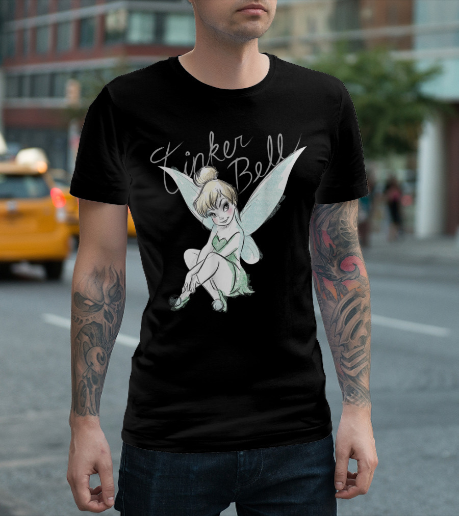 Disney Tinker Bell Sketch Sitting T-Shirt