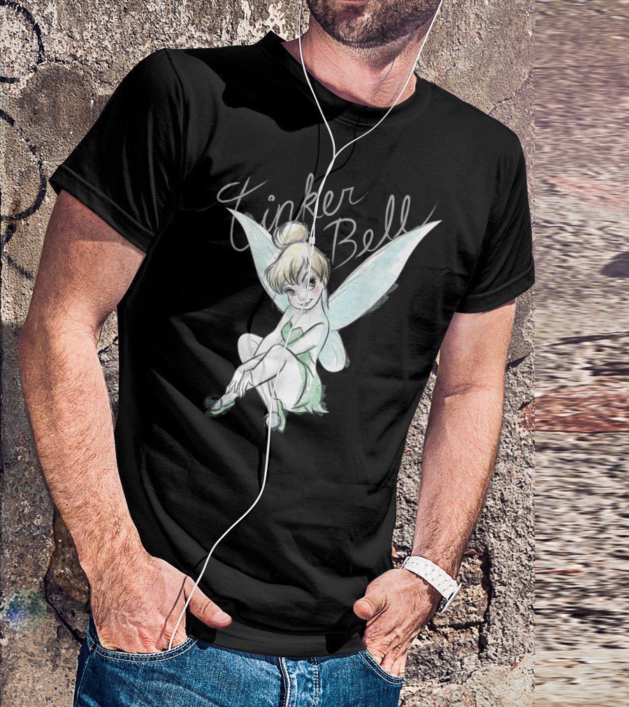 Disney Tinker Bell Sketch Sitting T-Shirt