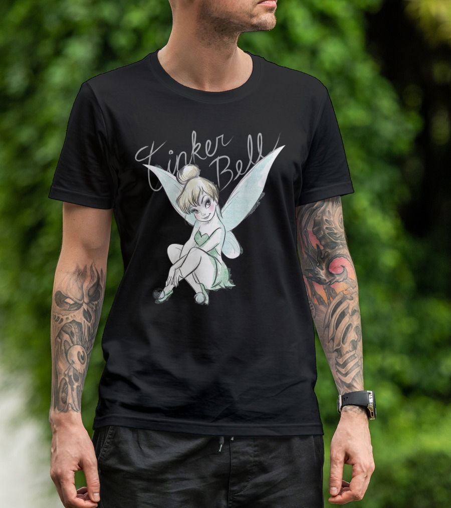 Disney Tinker Bell Sketch Sitting T-Shirt