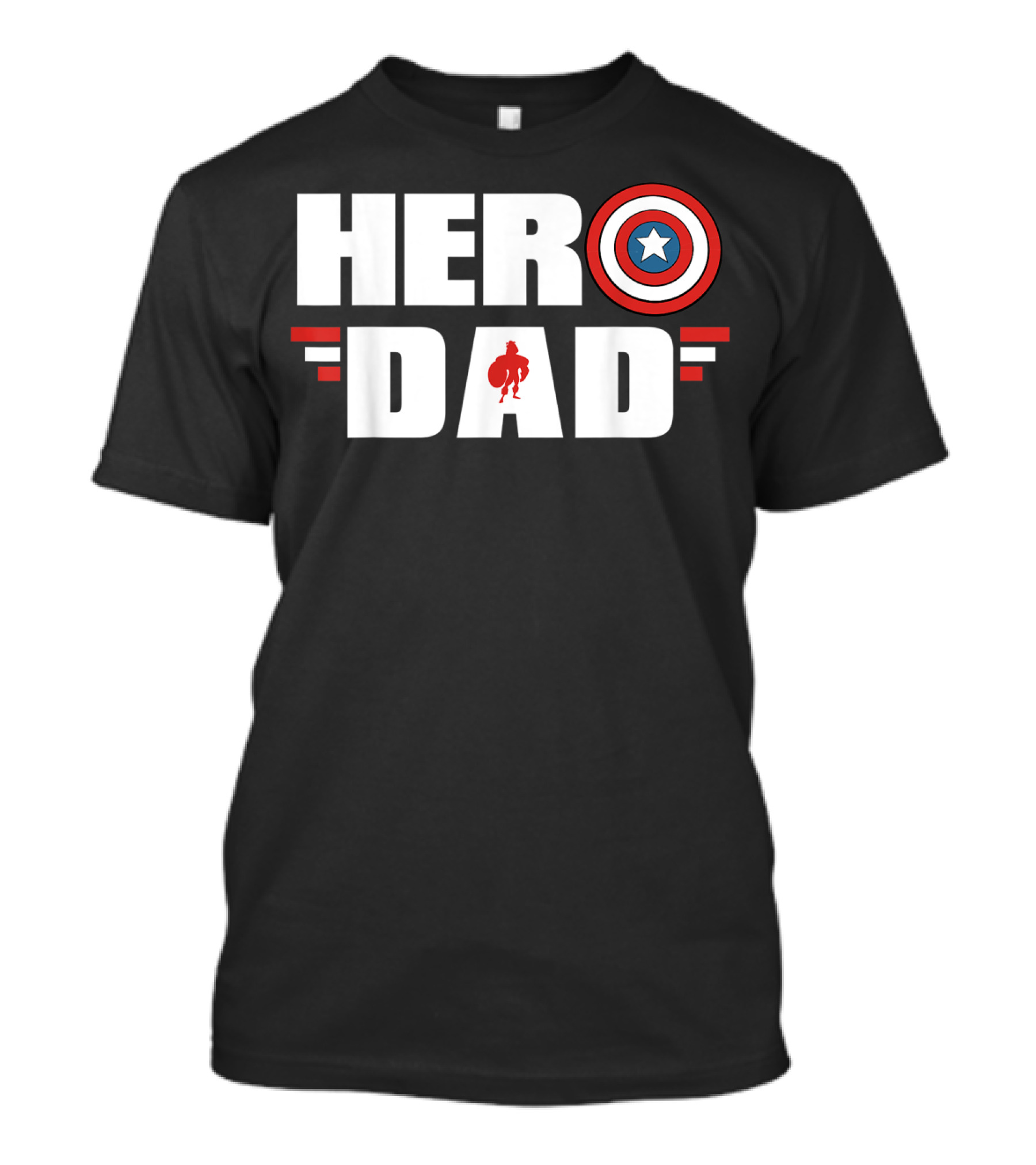 Hero Dad Captain America Shield Marvel Father's Day T-Shirt