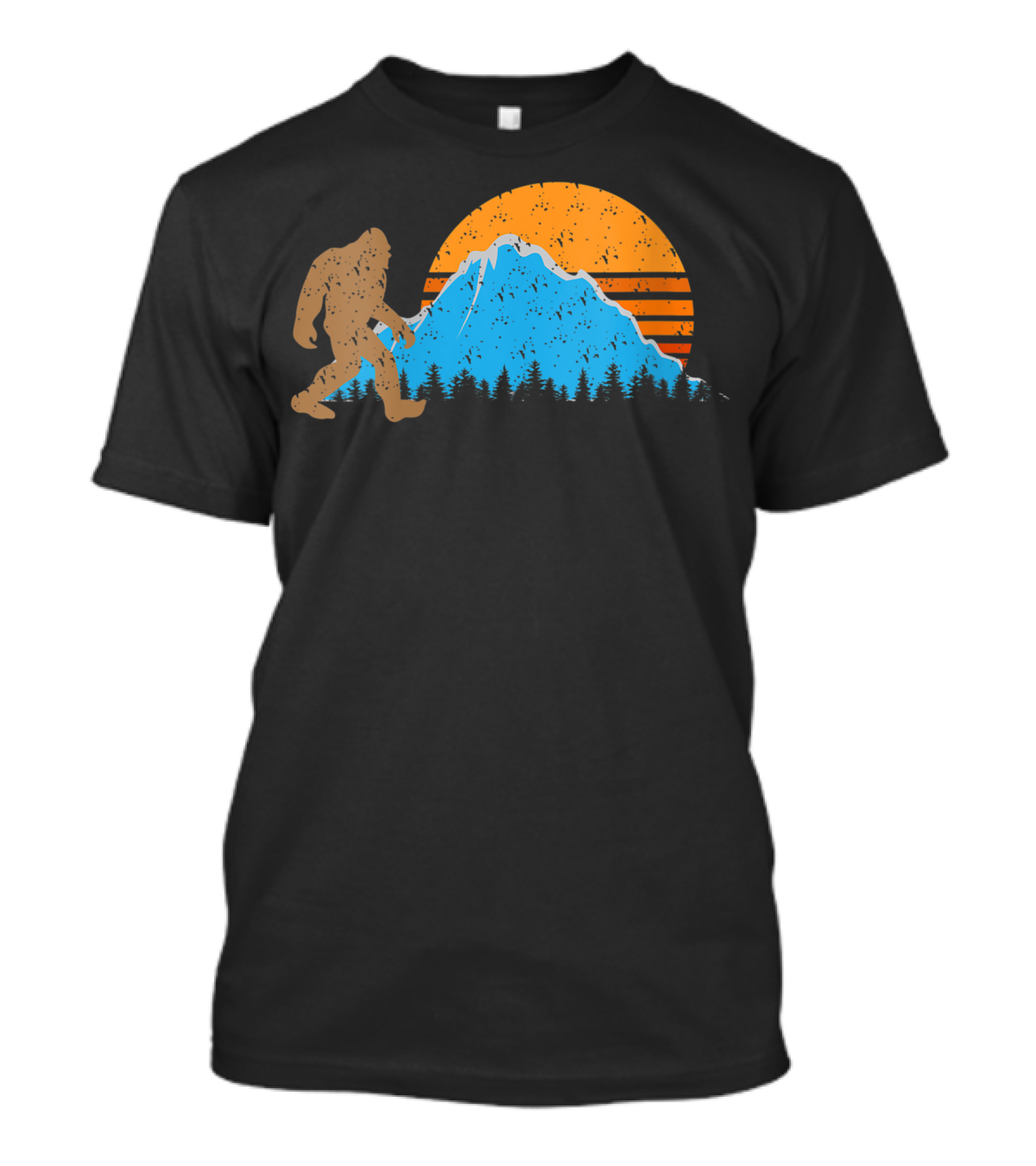 Sunset Mountain Bigfoot Cool Sasquatch T-Shirt