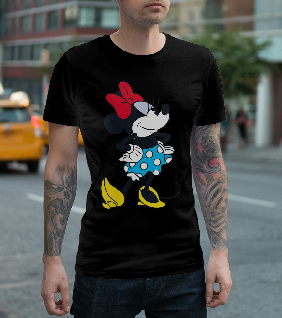 Disney Minnie Mouse Sassy Polka Dot Skirt Red Bow T-Shirt
