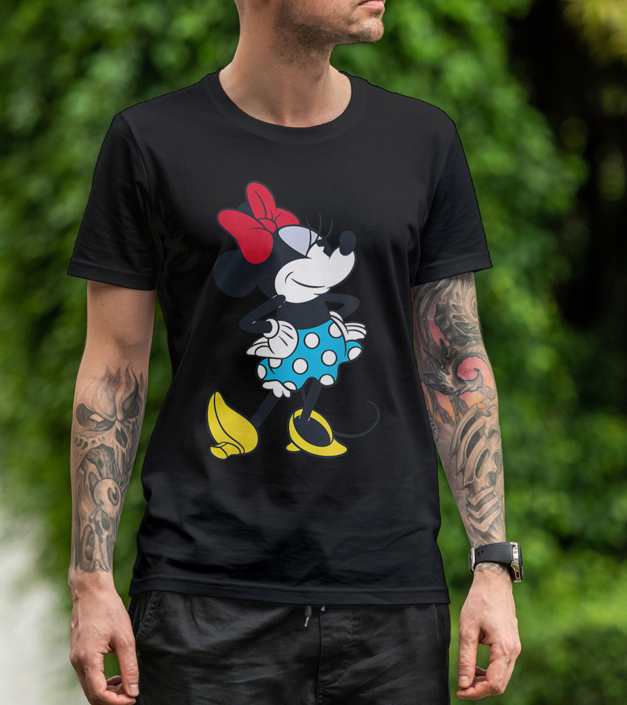 Disney Minnie Mouse Sassy Polka Dot Skirt Red Bow T-Shirt