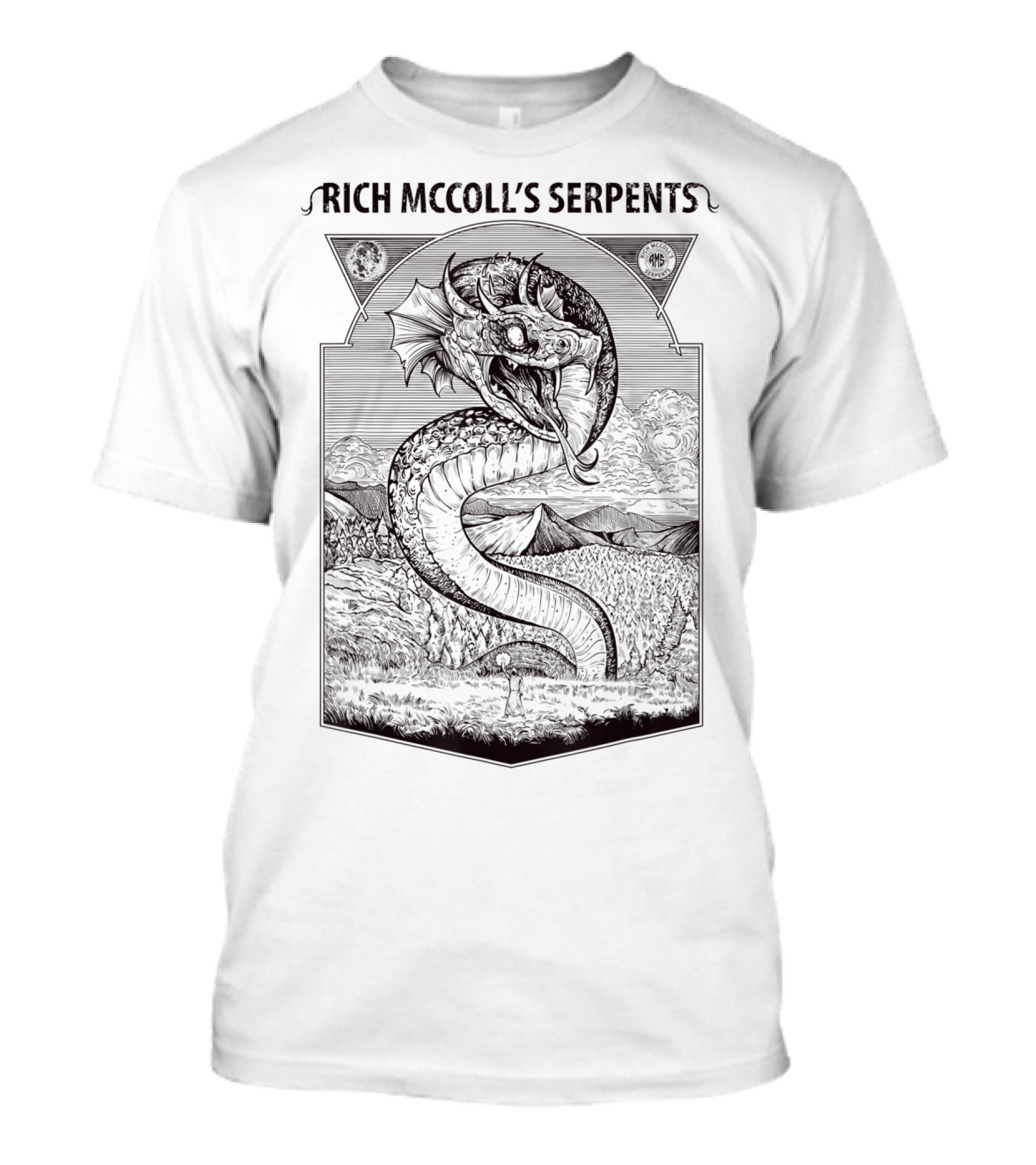 Rich McColl's Serpents Heavy Metal Serpen Black Version T-Shirt