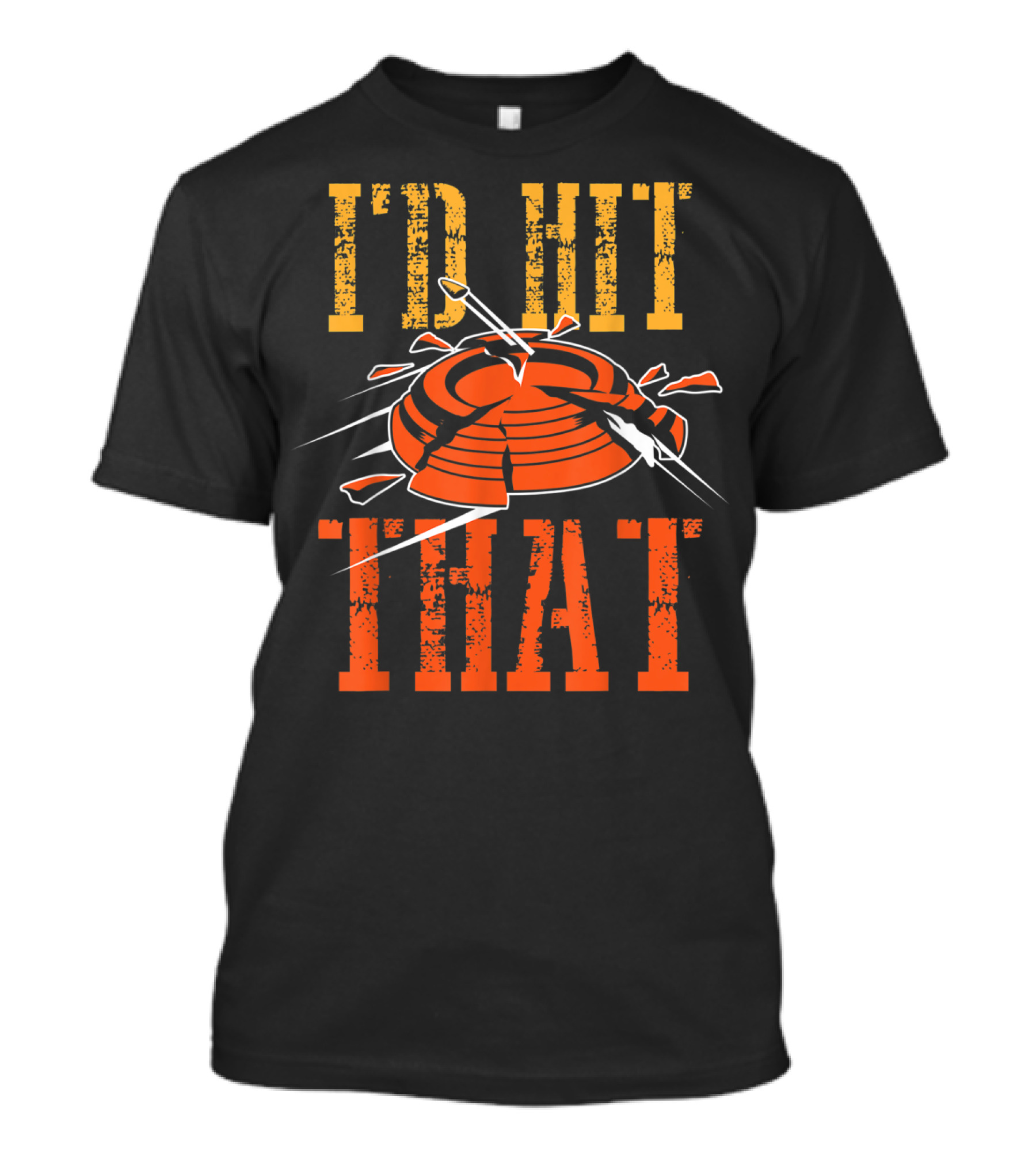 I'd Hit That Clay Shooting Breaking Birds Gag Smashed Orange Clay Target T-Shirt