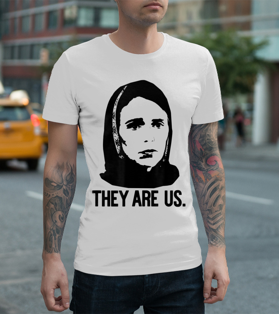 Jacinda Ardern In Hijab With They Are Us T-Shirt