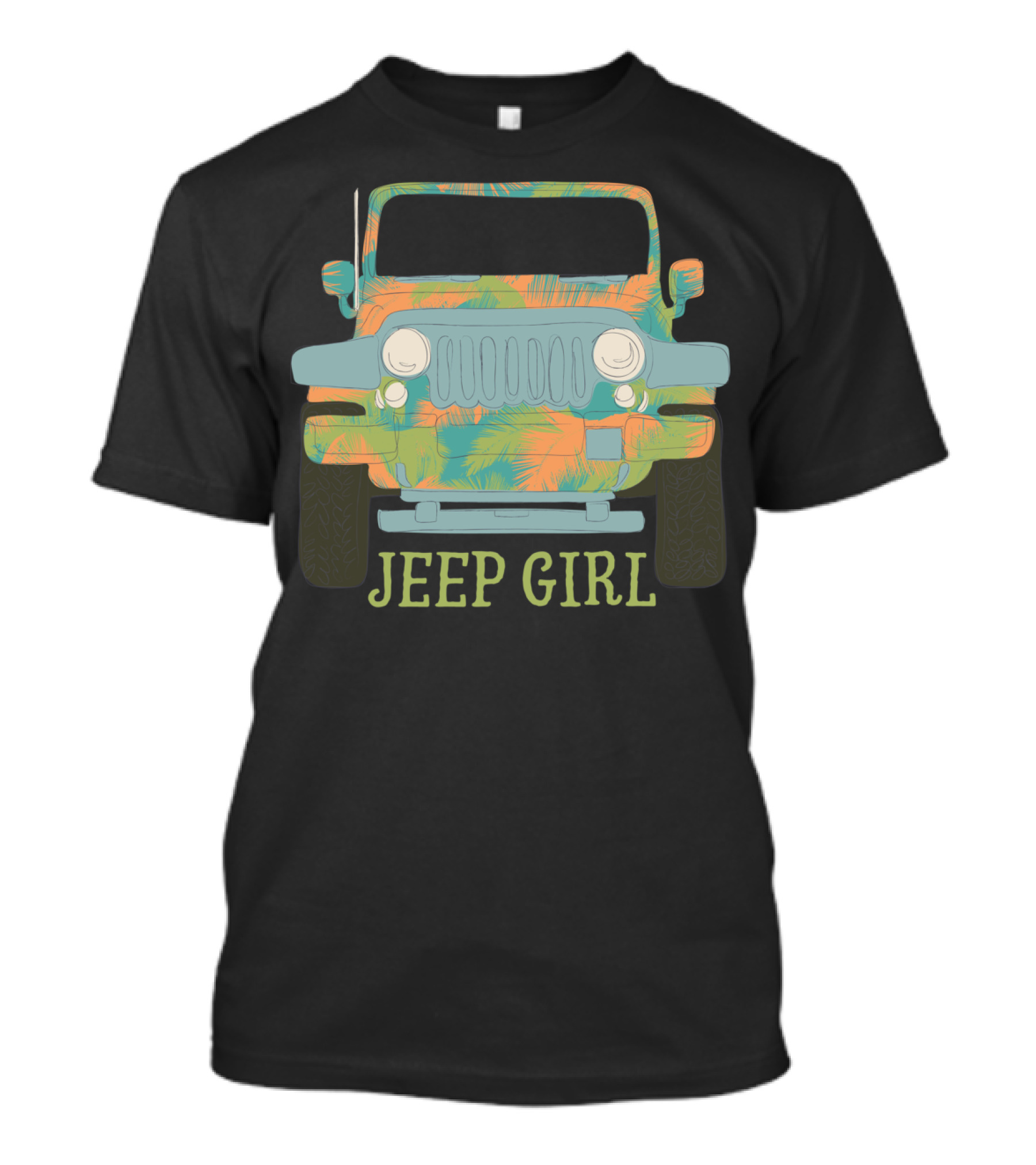 Jeep Girl Tropical Adventure 4X4 Off Road Fun T-Shirt